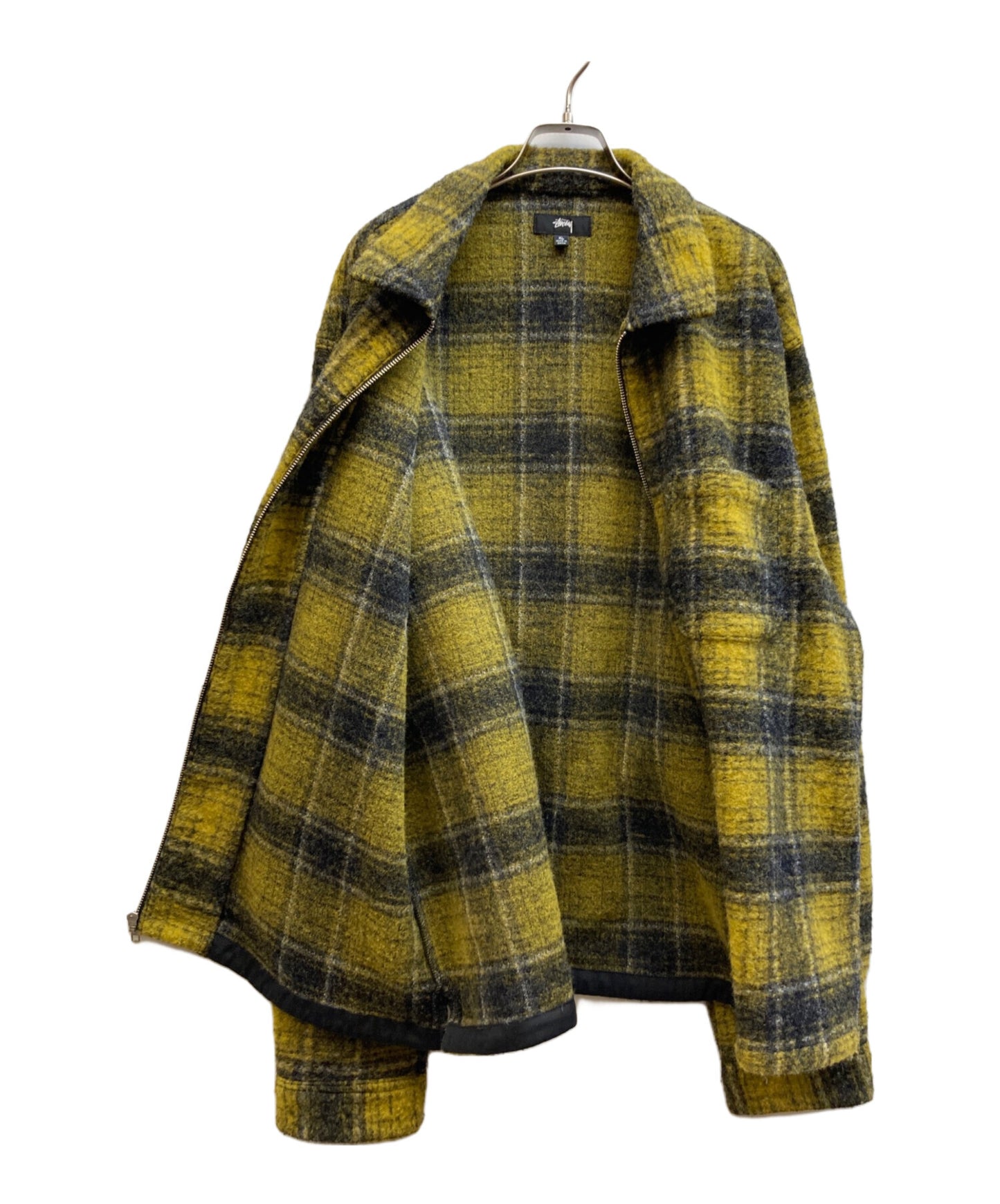 [Pre-owned] stussy Wool Plaid Zip Shirt 1110297