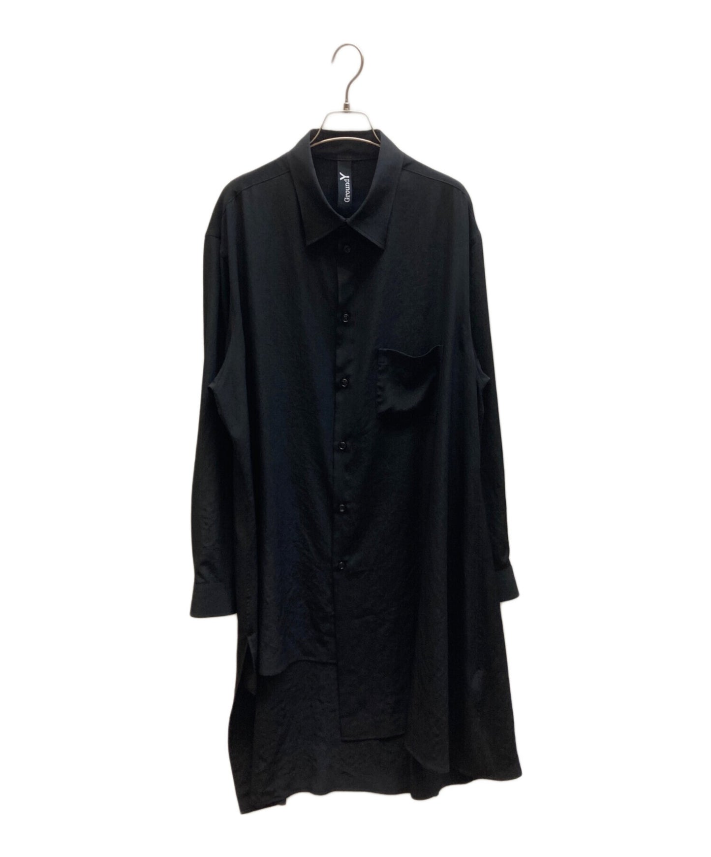 [Pre-owned] GROUND Y CREPE DE CHINE STANDARD ASYMMETRICAL FLARES SHIRT GP-B04-500