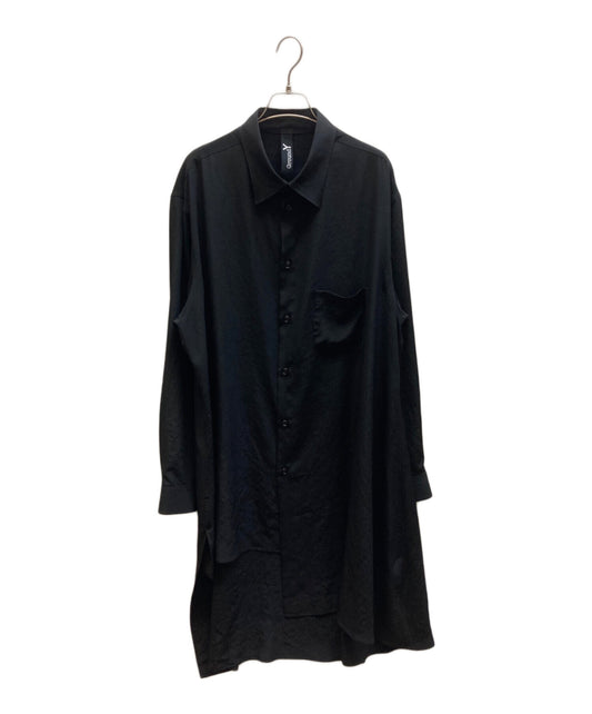 [Pre-owned] GROUND Y CREPE DE CHINE STANDARD ASYMMETRICAL FLARES SHIRT GP-B04-500