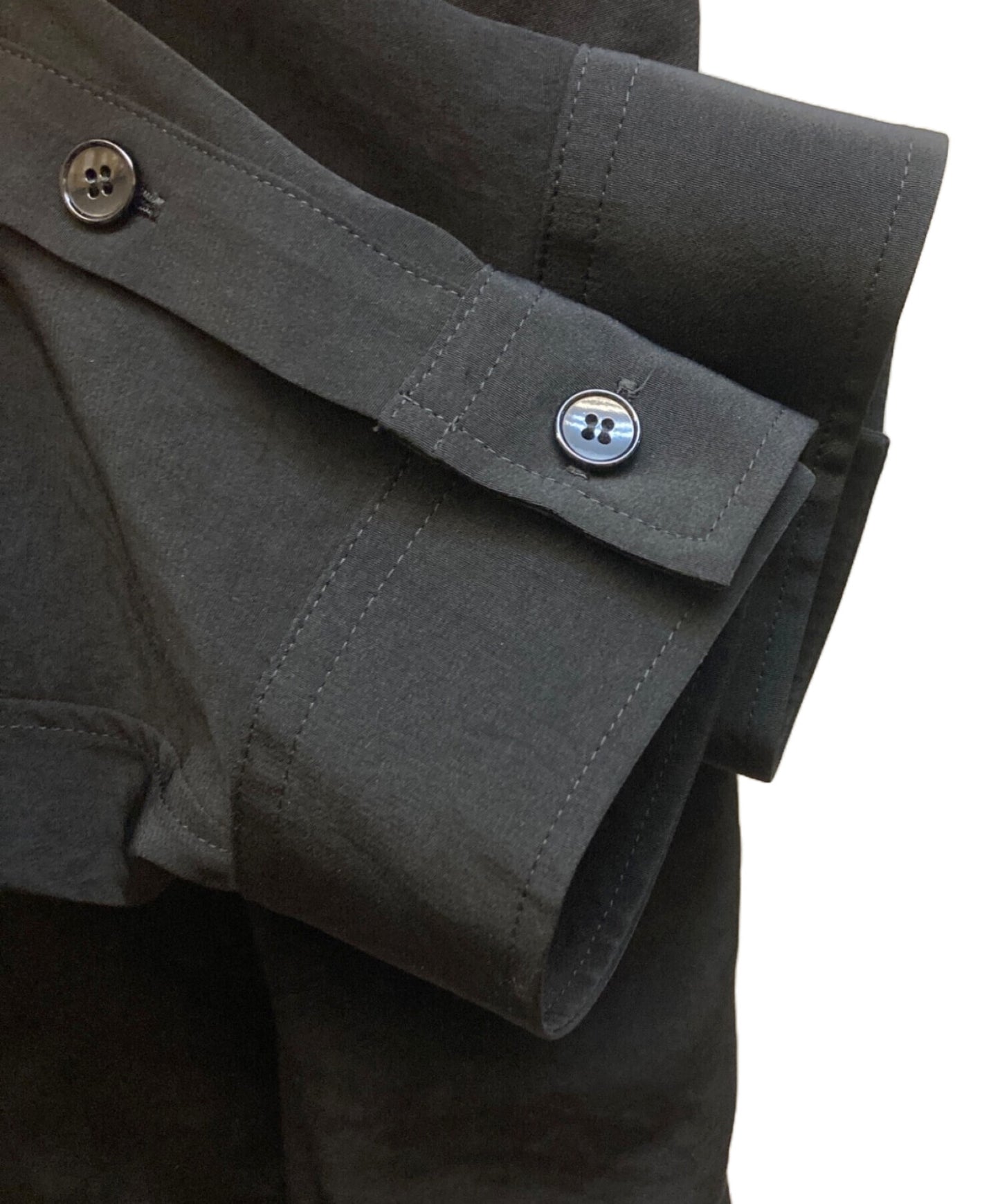 [Pre-owned] GROUND Y CREPE DE CHINE STANDARD ASYMMETRICAL FLARES SHIRT GP-B04-500