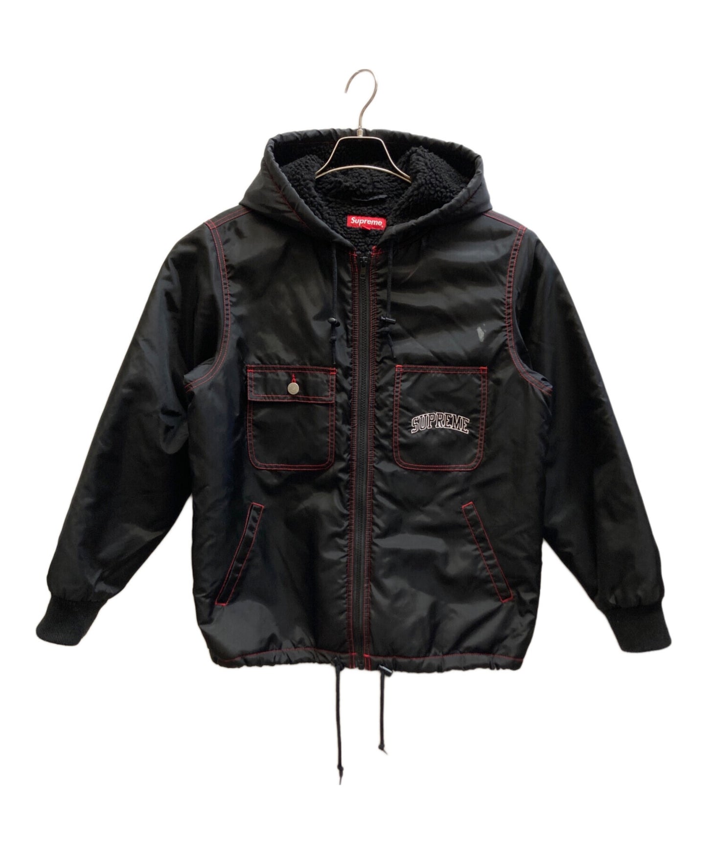 [Pre-owned] SUPREME Sherpa Lined Nylon Zip Up Jacket