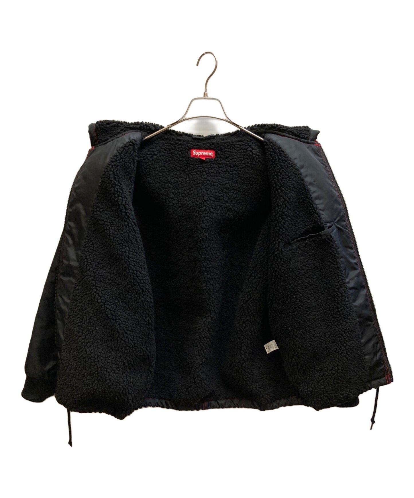 [Pre-owned] SUPREME Sherpa Lined Nylon Zip Up Jacket