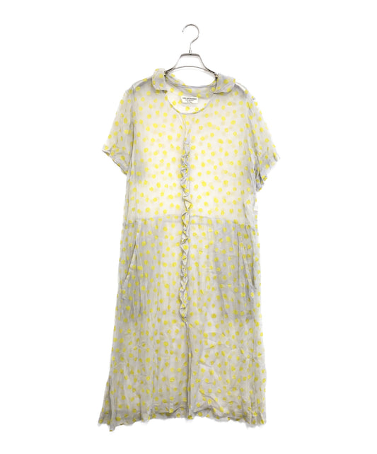 [Pre-owned] ROBE DE CHAMBRE COMME DES GARCONS Sheer Floral Pattern Dress RO-100120
