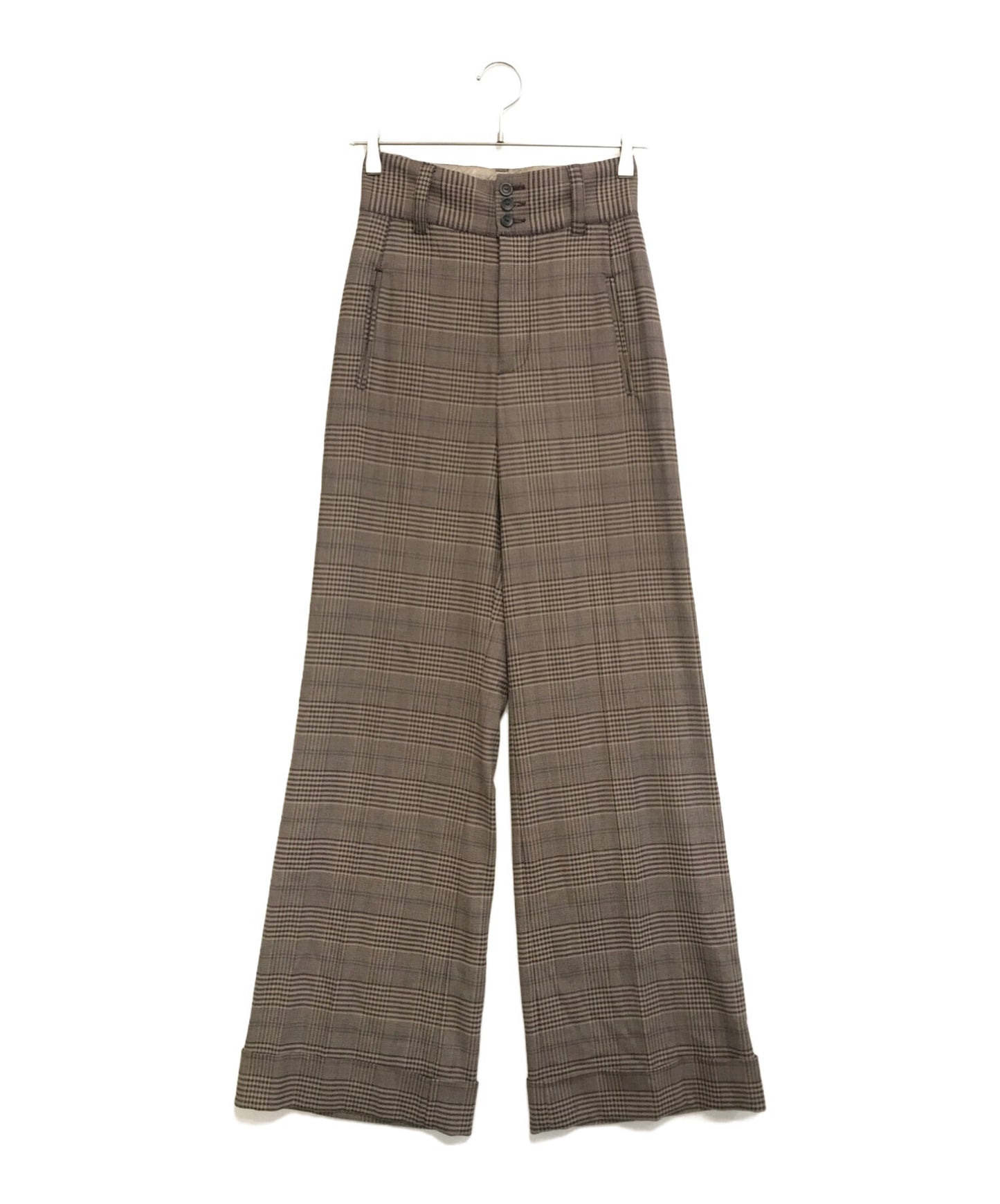 [Pre-owned] Jean Paul GAULTIER High Waist Check Wide Pants