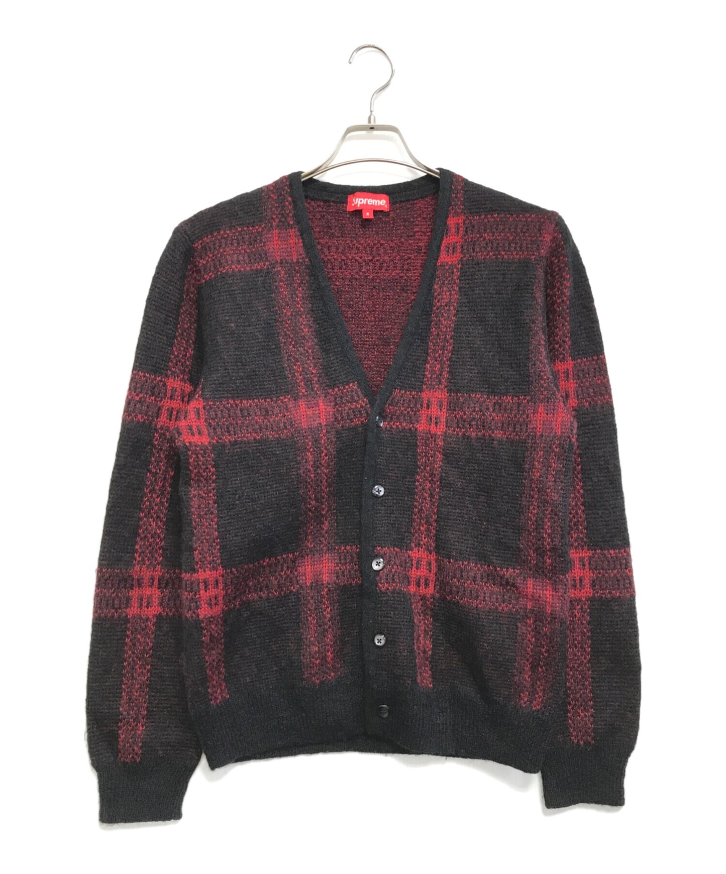 [Pre-owned] SUPREME Plaid Mohair Cardigan