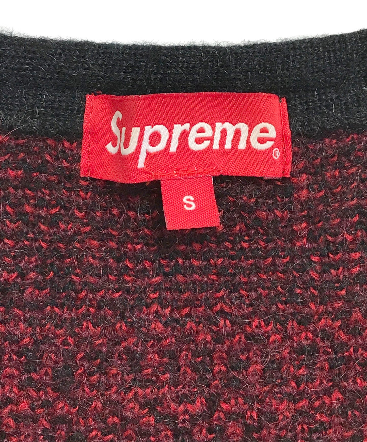 [Pre-owned] SUPREME Plaid Mohair Cardigan