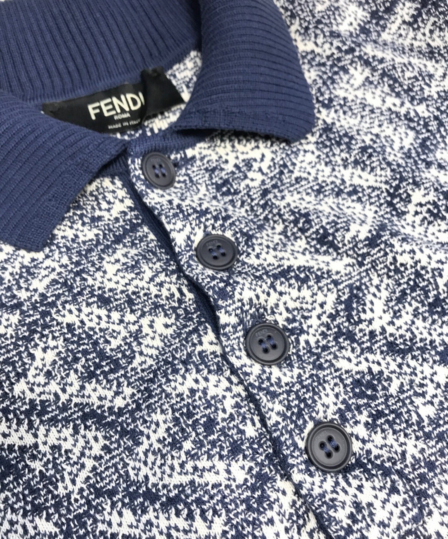 [Pre-owned] FENDI Jacquard polo shirt FZC349 AN3Q