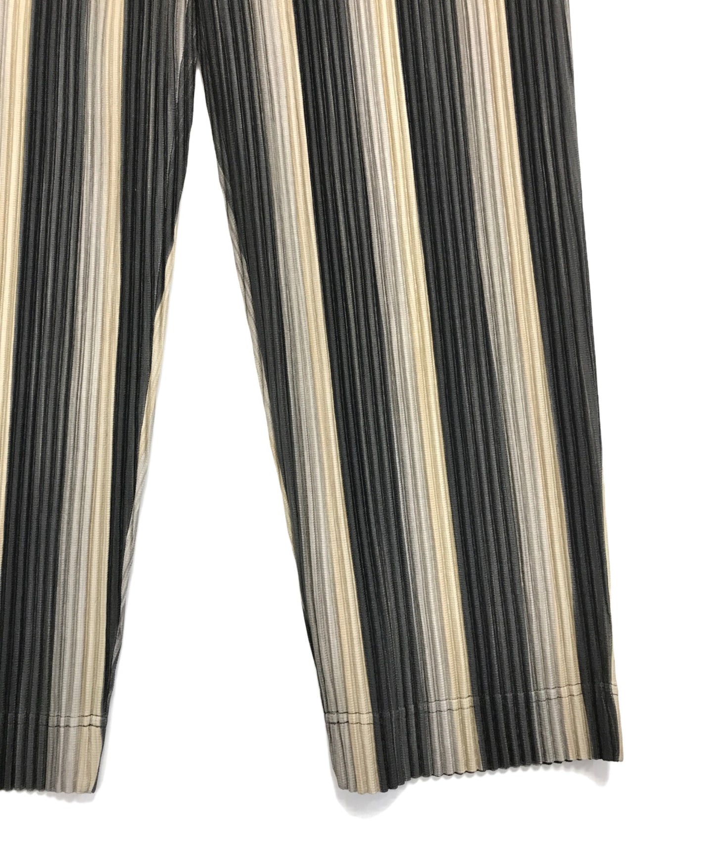 [Pre-owned] HOMME PLISSE ISSEY MIYAKE Striped Pleated Pants HP43-JF367