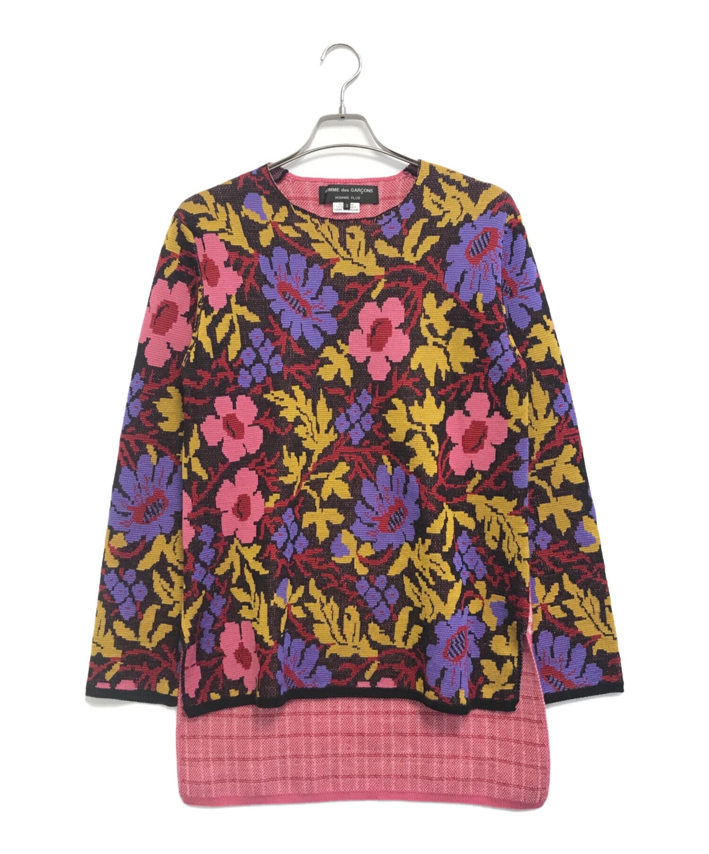 [Pre-owned] COMME des GARCONS HOMME PLUS Floral Crew Neck Knit PI-N001
