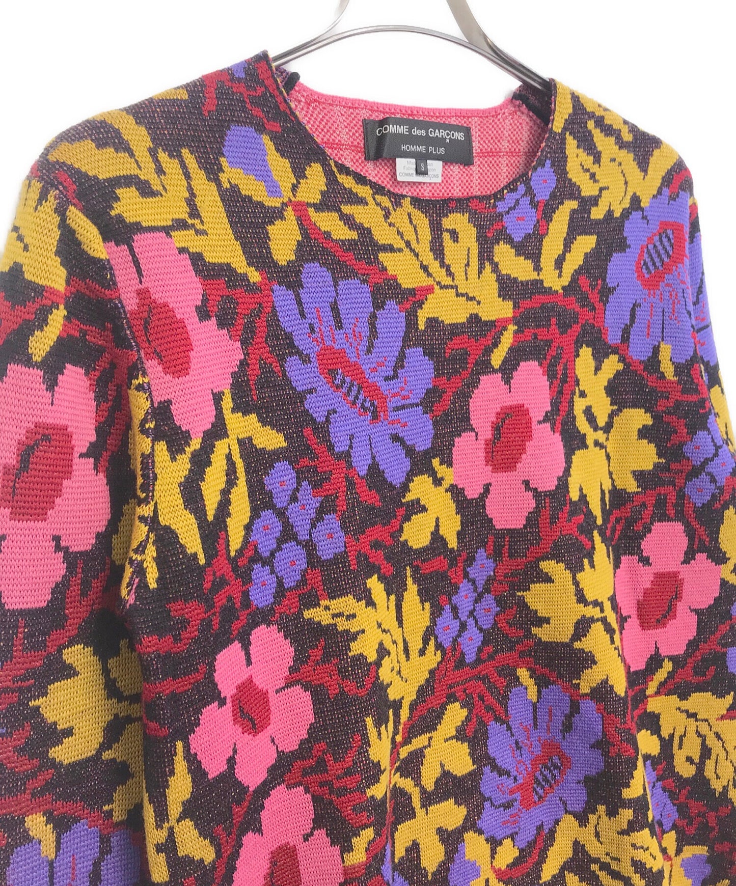 [Pre-owned] COMME des GARCONS HOMME PLUS Floral Crew Neck Knit PI-N001