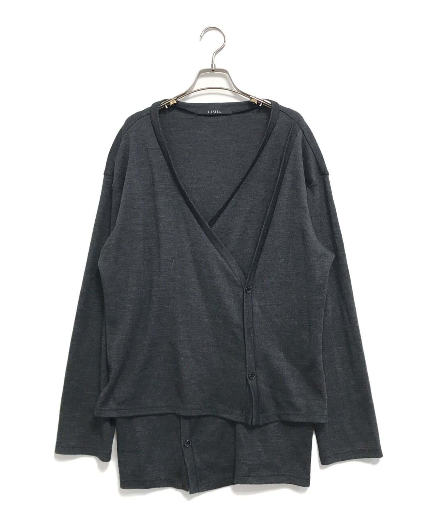 [Pre-owned] LIMI feu Layered Wool Cardigan LJ-T18-141