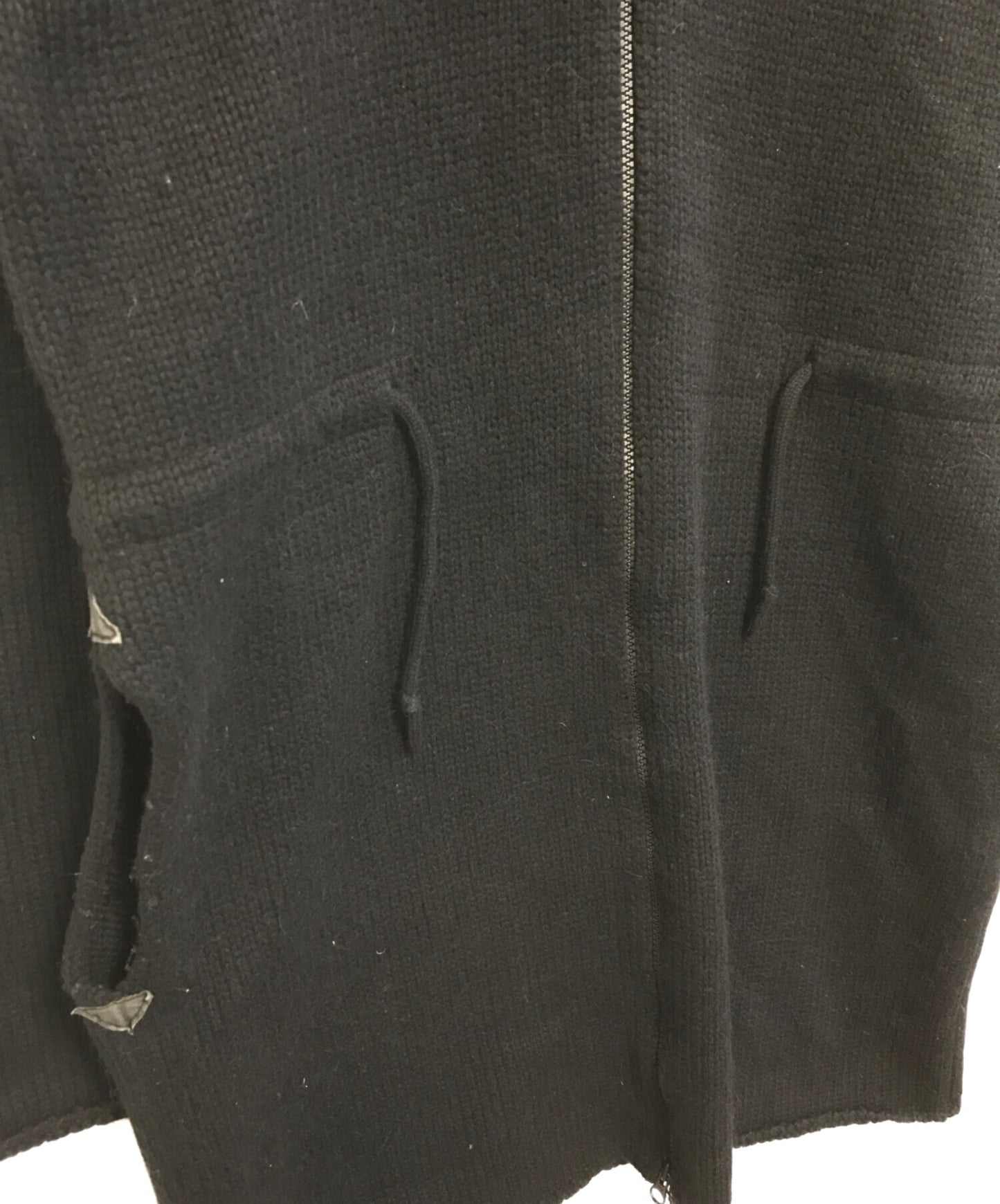 [Pre-owned] Y's Hood Trim Switched Double Zip Knit Coat MZ-K23-156