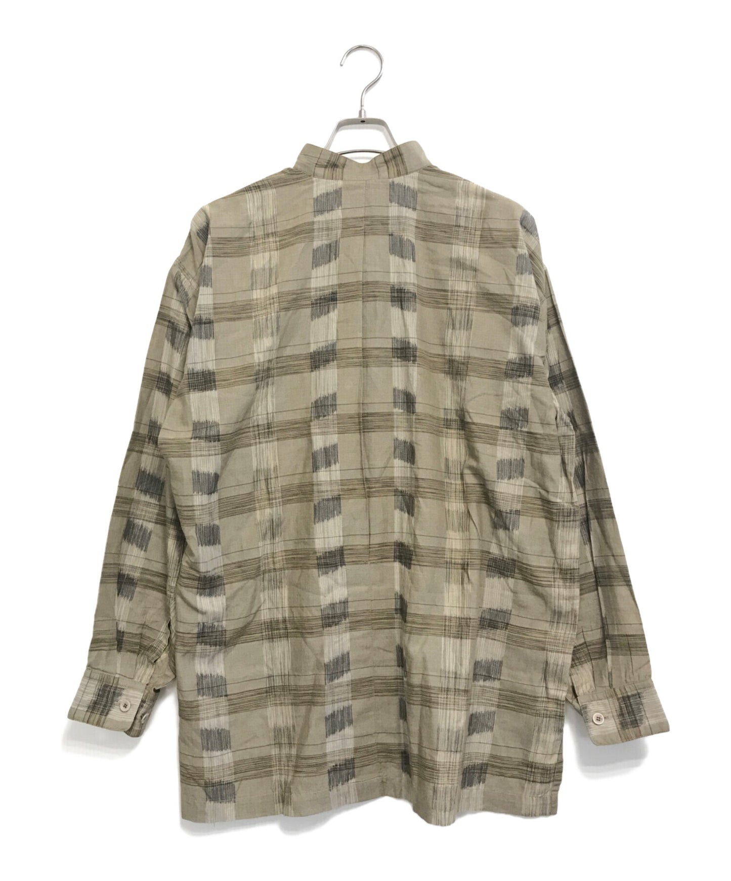 [Pre-owned] ISSEY MIYAKE 80's Stand Collar Check Shirt LG11377
