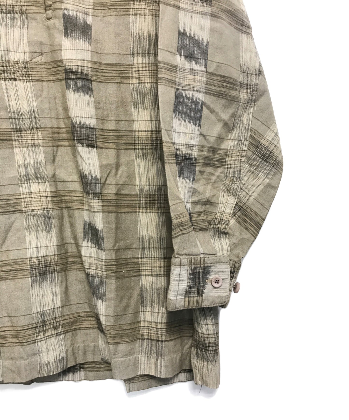 [Pre-owned] ISSEY MIYAKE 80's Stand Collar Check Shirt LG11377