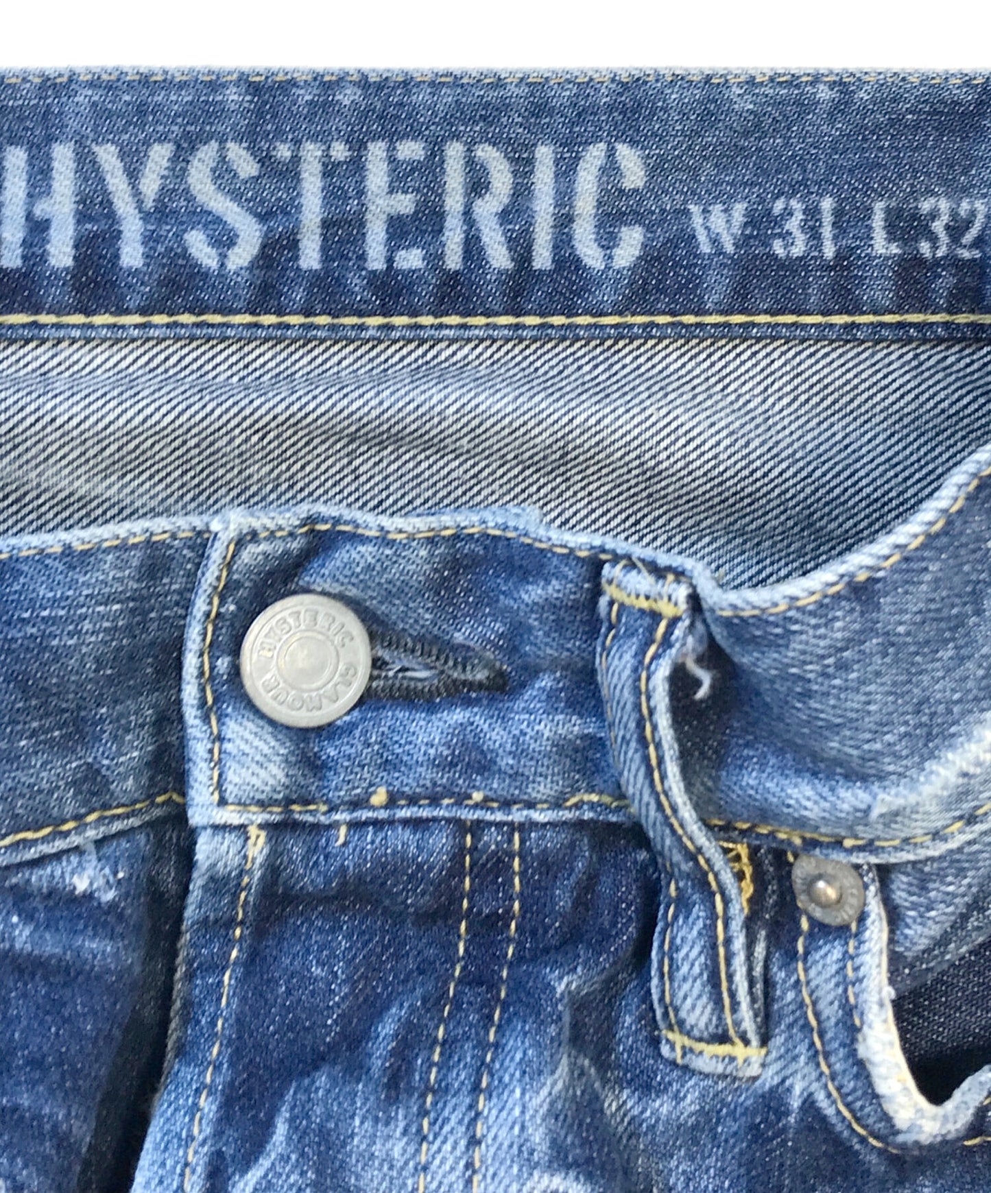 [Pre-owned] Hysteric Glamour SP processed studded denim pants 0263AP20