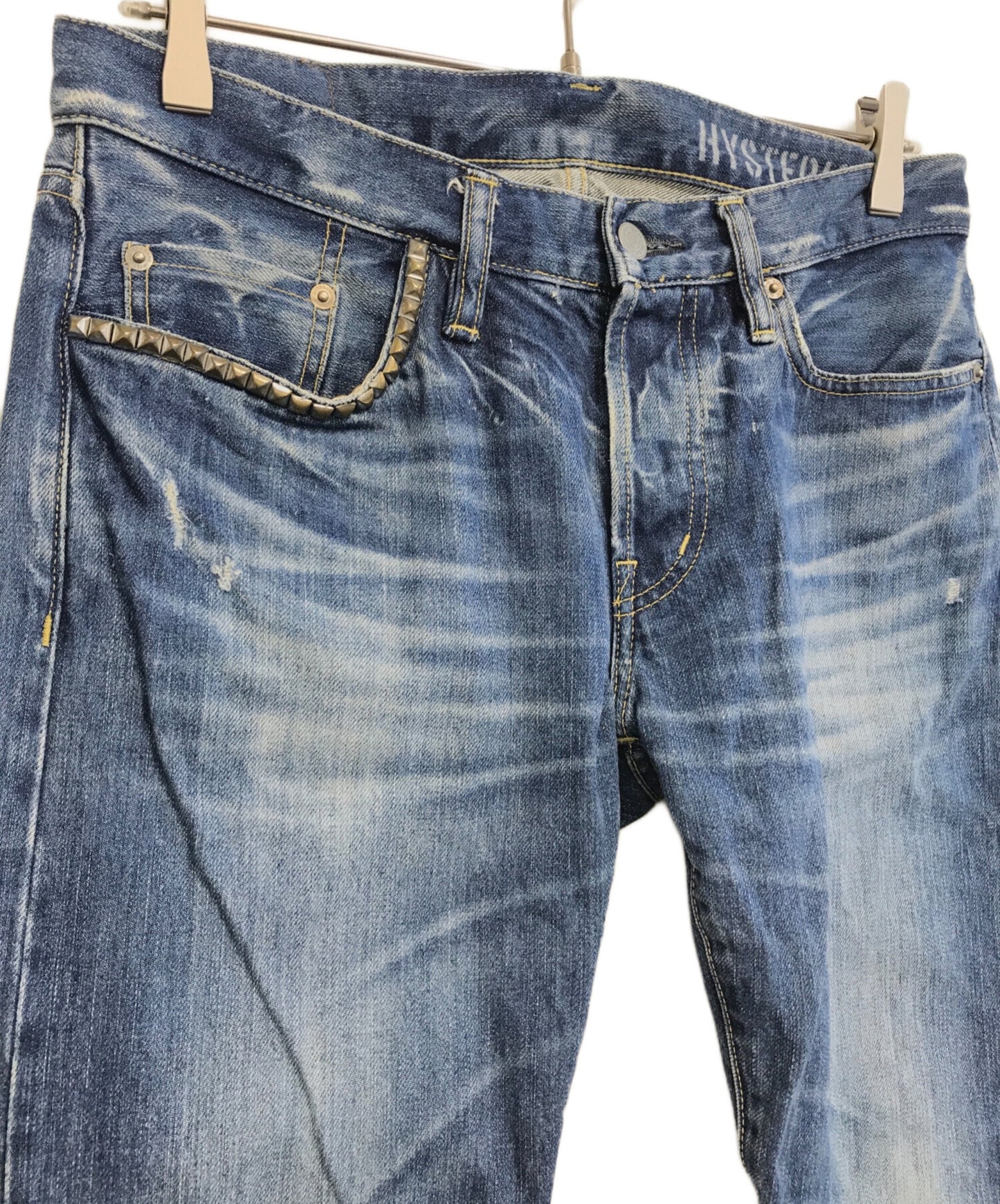 [Pre-owned] Hysteric Glamour SP processed studded denim pants 0263AP20