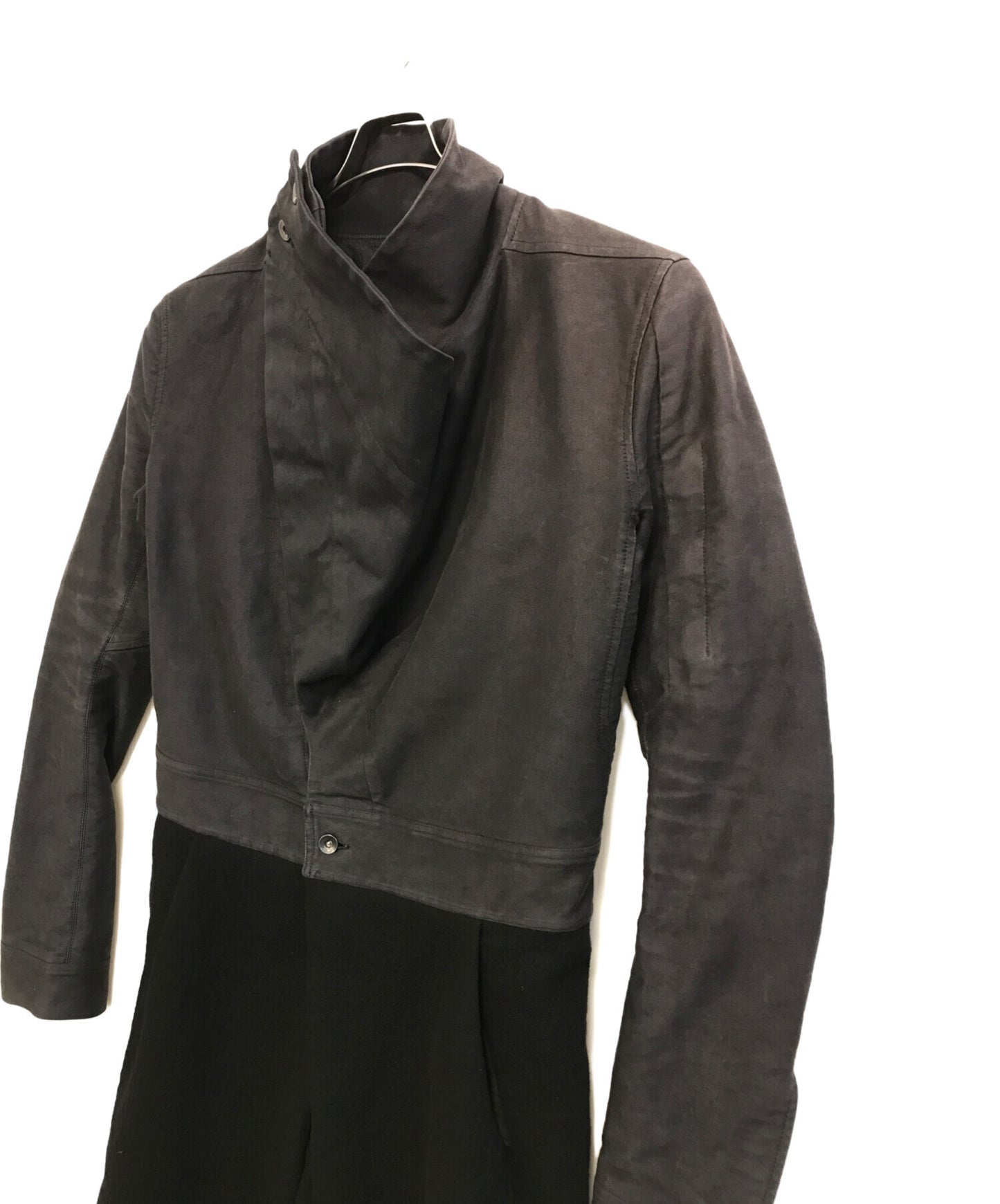 [Pre-owned] RICK OWENS long coat with a switched collar RU 6757