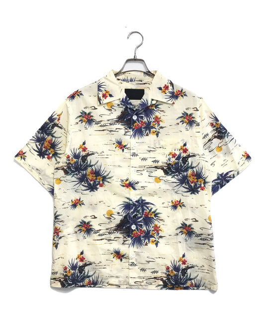 [Pre-owned] PRADA Printed cotton bowling shirt UCS414 SUM0