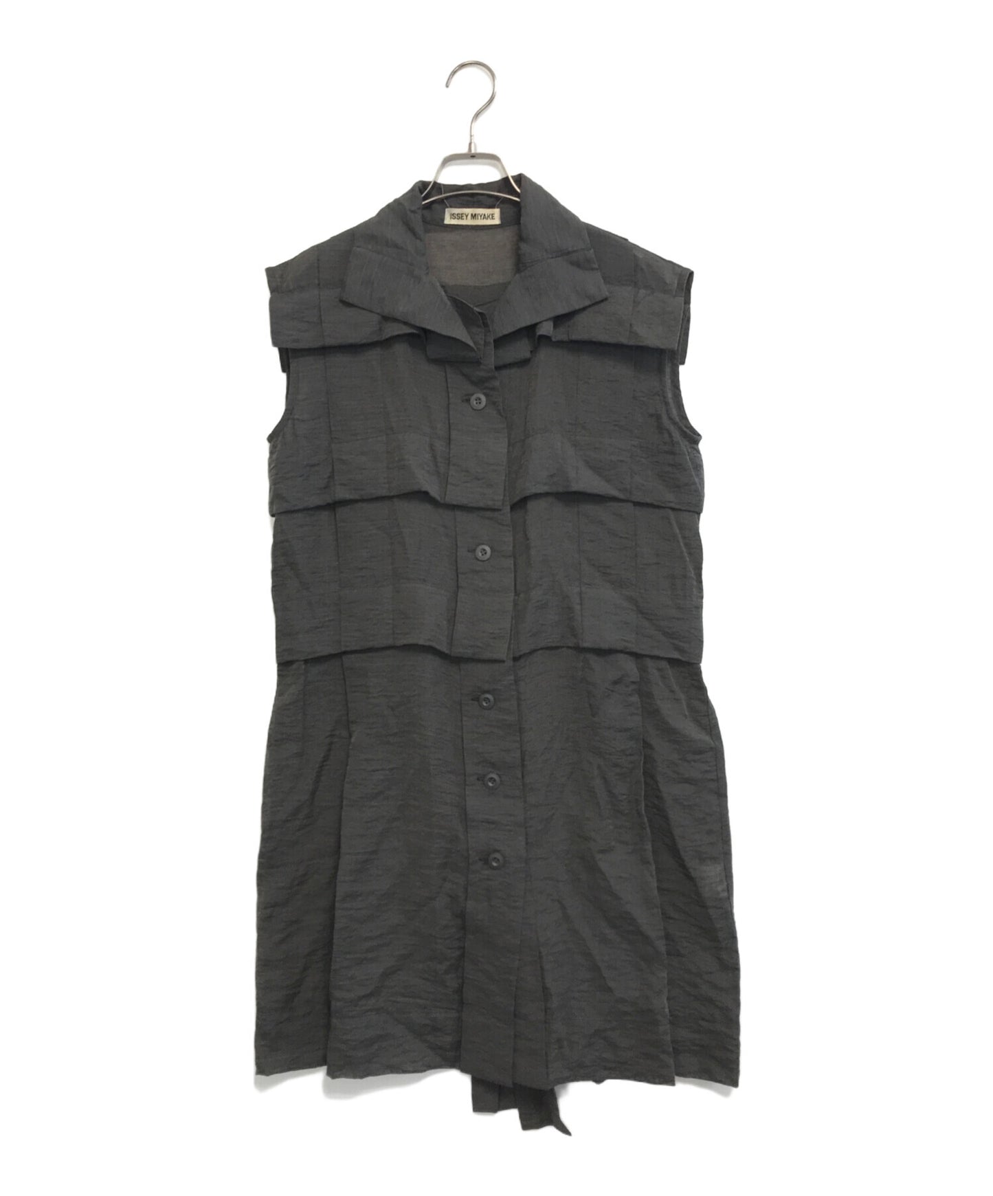 [Pre-owned] ISSEY MIYAKE Nylon Rayon Sleeveless Dress IM71-FH012