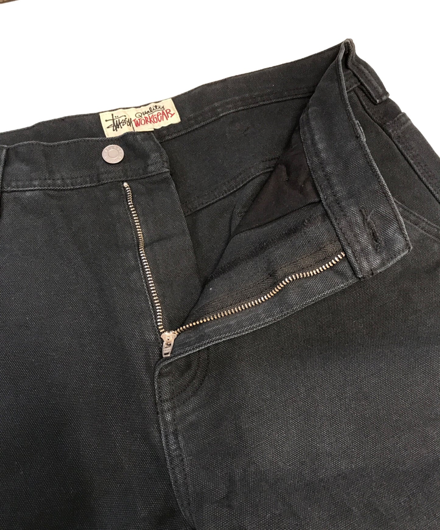 [Pre-owned] stussy washed canvas work short