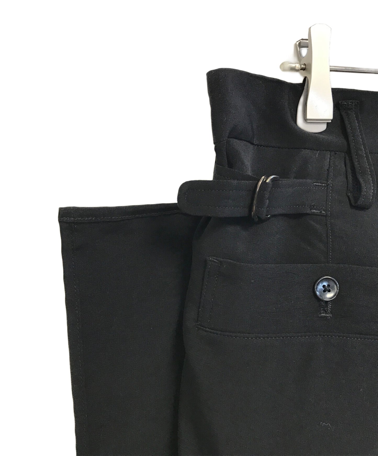 [Pre-owned] GROUND Y CREPE DE CHINE SIDE TRIMMED PANTS GO-P14-500