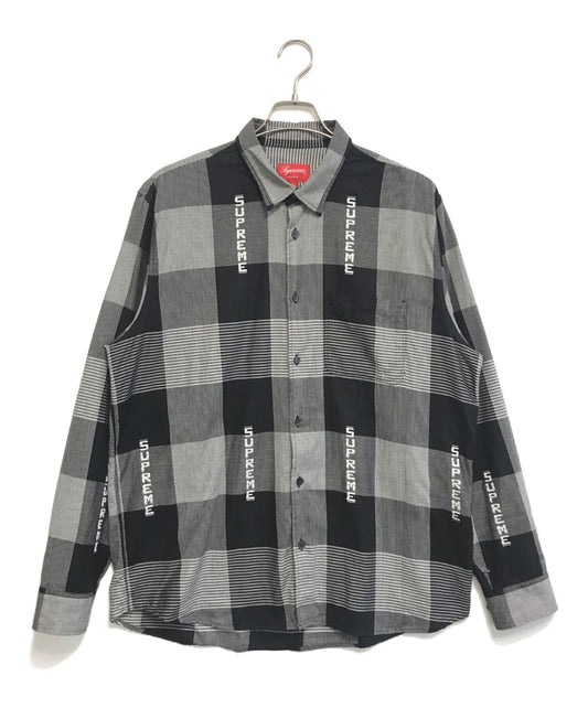 [Pre-owned] SUPREME LOGO PLAID SHIRT