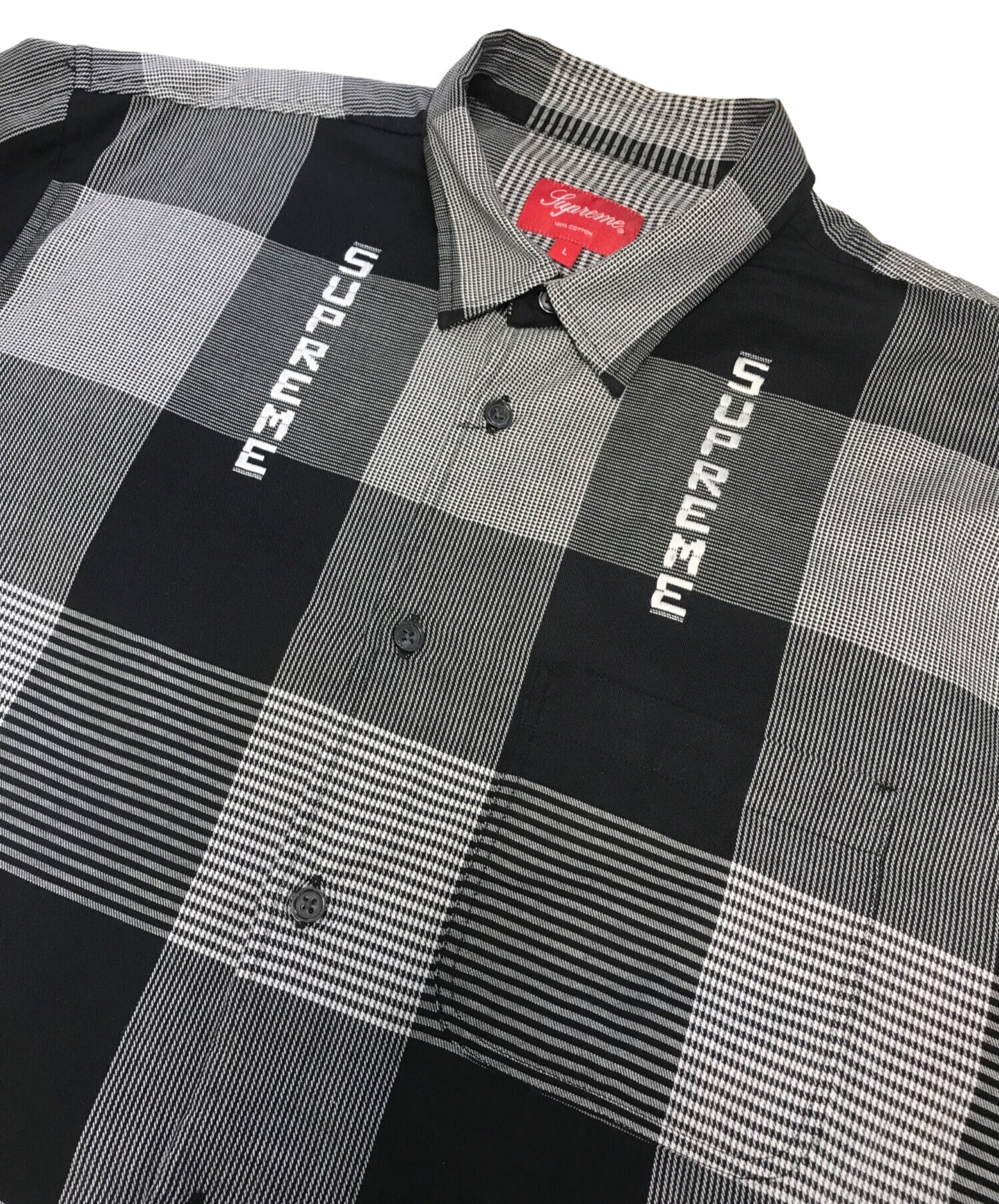 [Pre-owned] SUPREME LOGO PLAID SHIRT