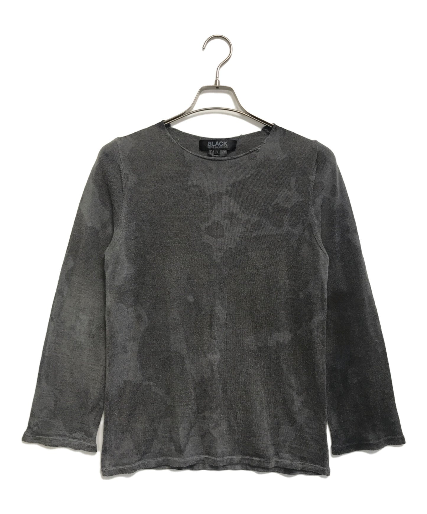 [Pre-owned] BLACK COMME des GARCONS Damaged camouflage knit 1B-N002