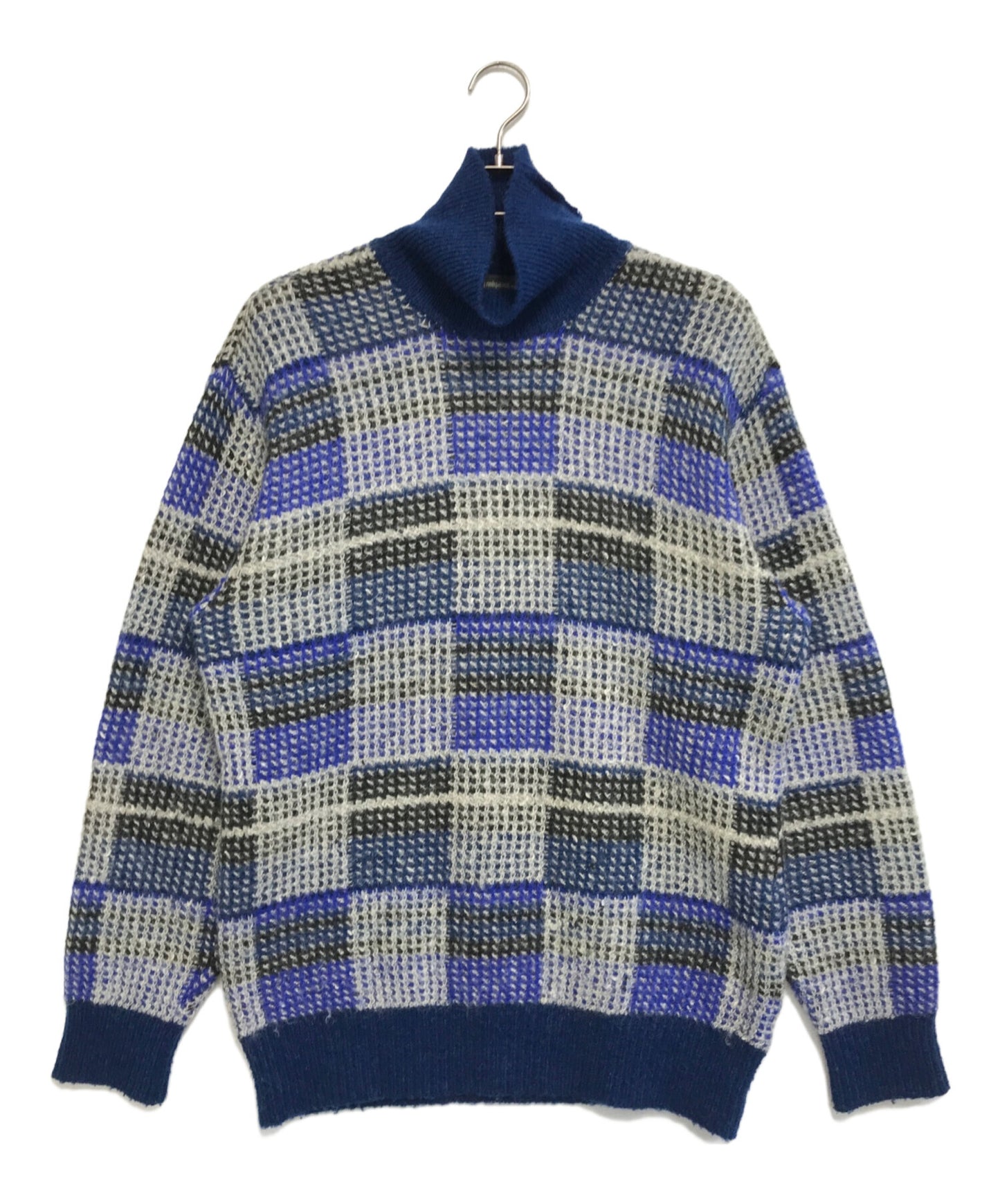 [Pre-owned] ISSEY MIYAKE MEN Block Check High Neck Knit