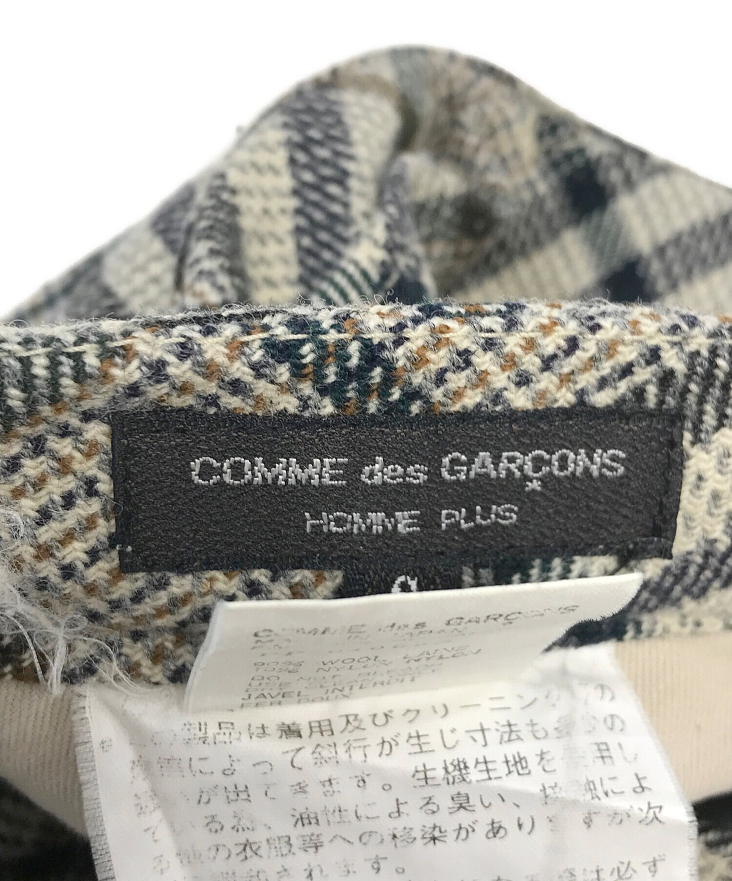 [Pre-owned] COMME des GARCONS HOMME PLUS check pants PP-04009S
