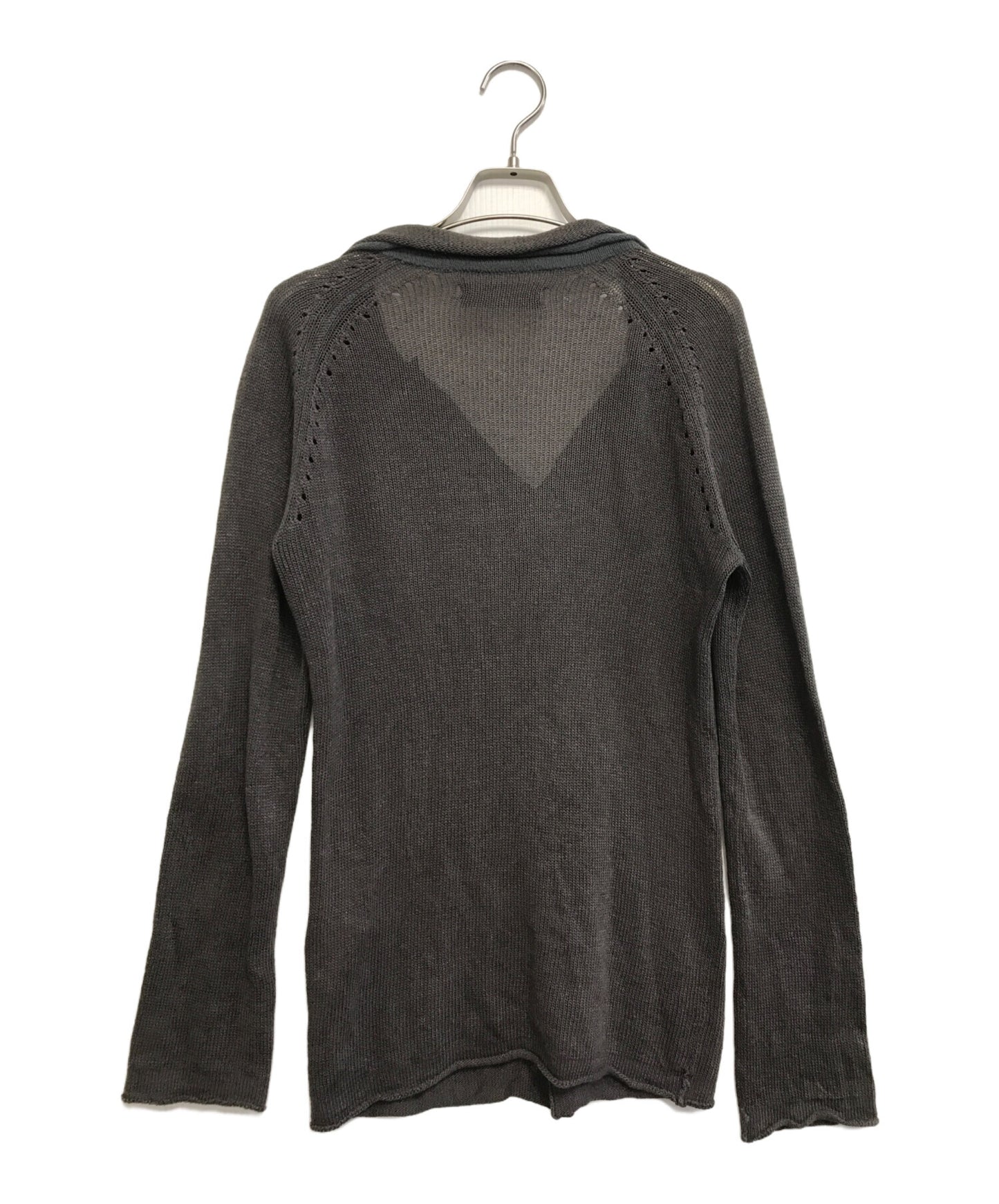 [Pre-owned] yohji yamamoto+noir Cardigan with shaped collar design NV-K02-480