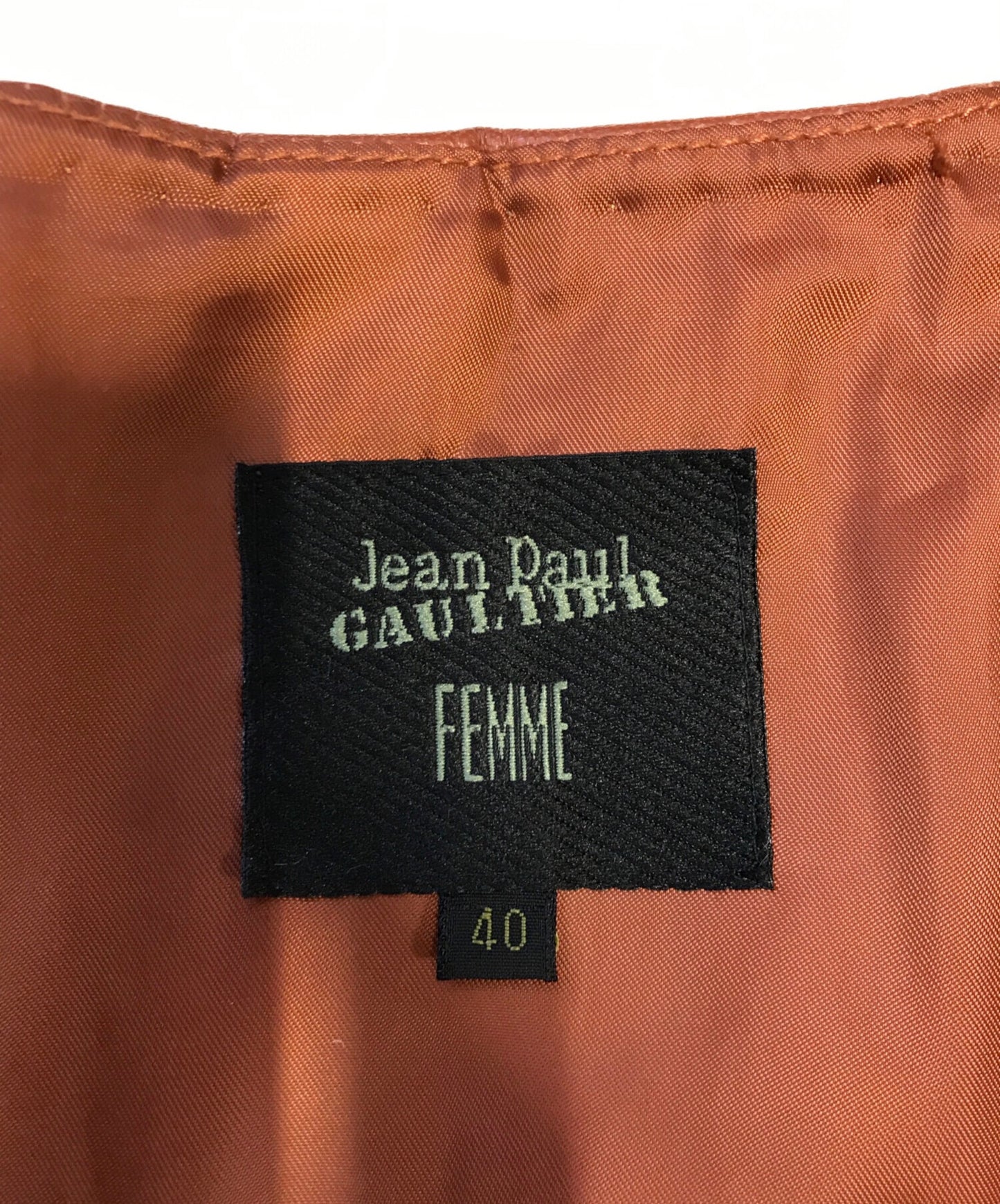 [Pre-owned] Jean Paul Gaultier FEMME Lamb Leather Embroidered Jacket