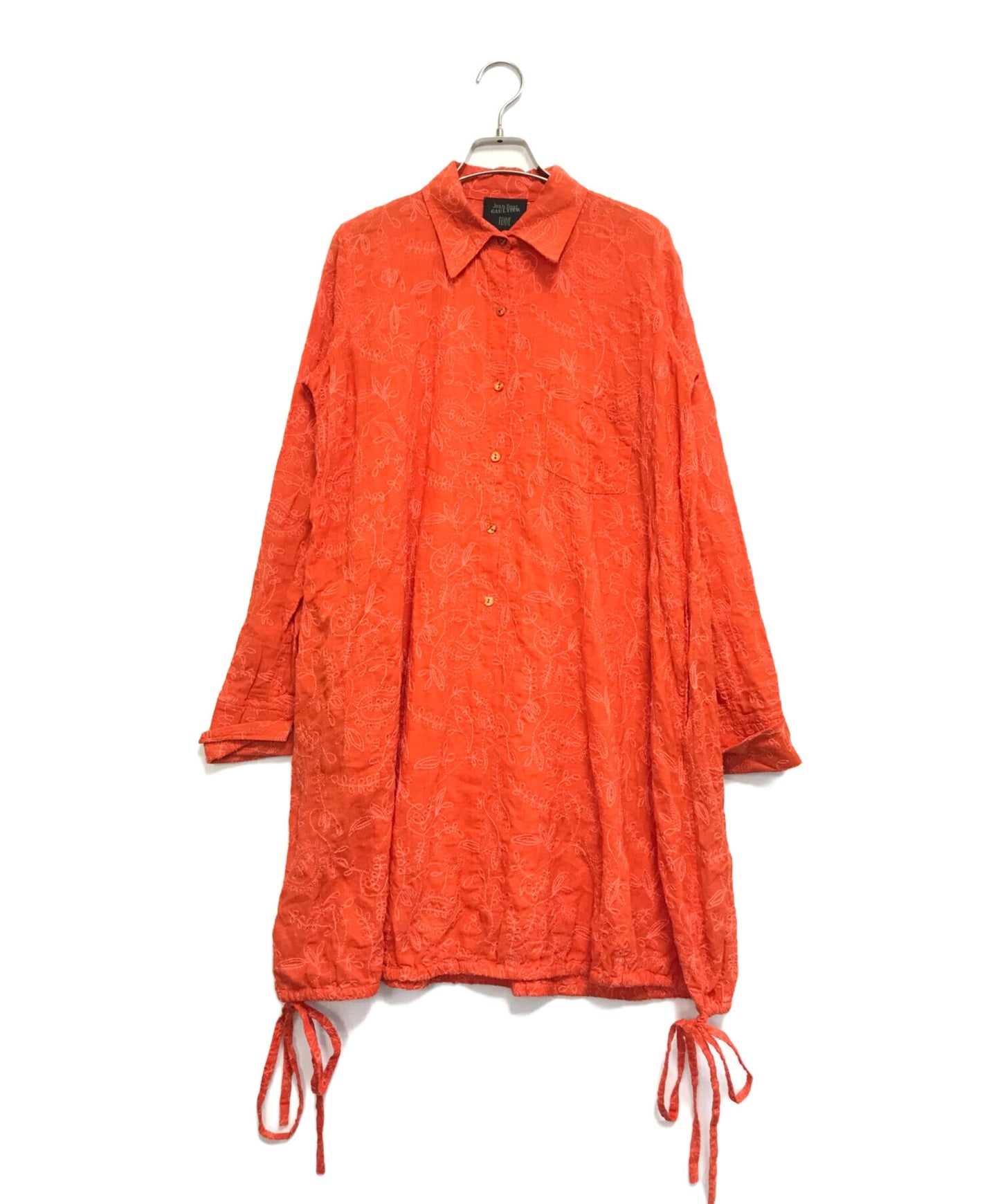 [Pre-owned] Jean Paul Gaultier FEMME Fully embroidered shirt dress with flower pattern 499994
