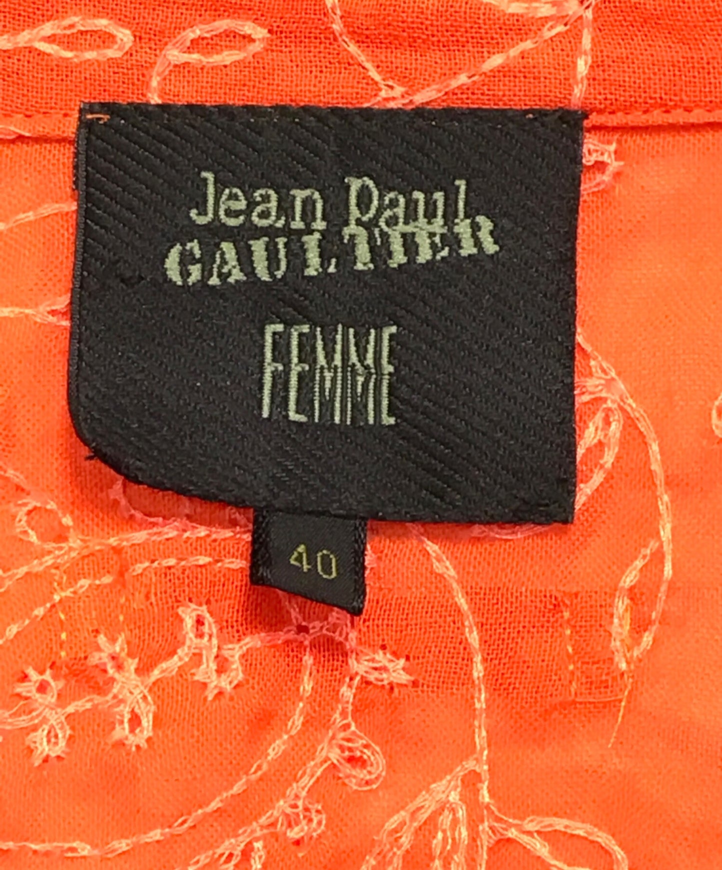 [Pre-owned] Jean Paul Gaultier FEMME Fully embroidered shirt dress with flower pattern 499994