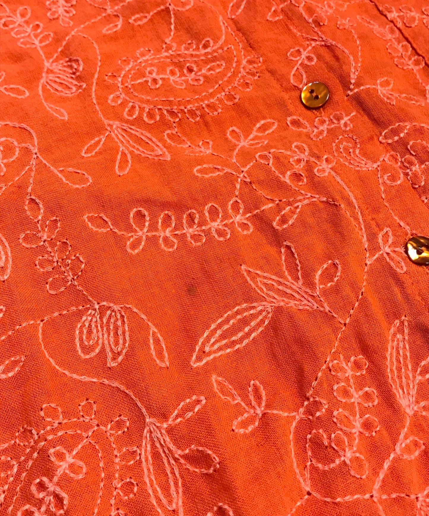 [Pre-owned] Jean Paul Gaultier FEMME Fully embroidered shirt dress with flower pattern 499994