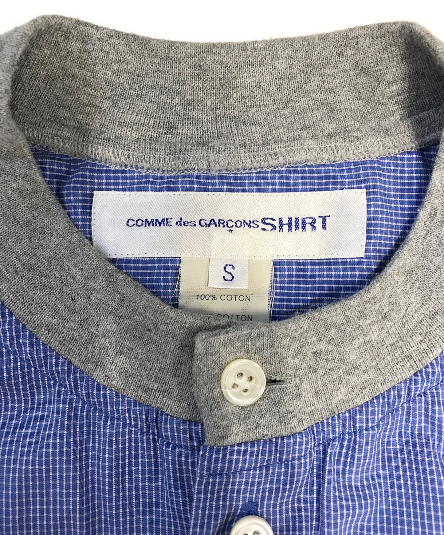 [Pre-owned] COMME des GARCONS SHIRT band-collar shirt S15024