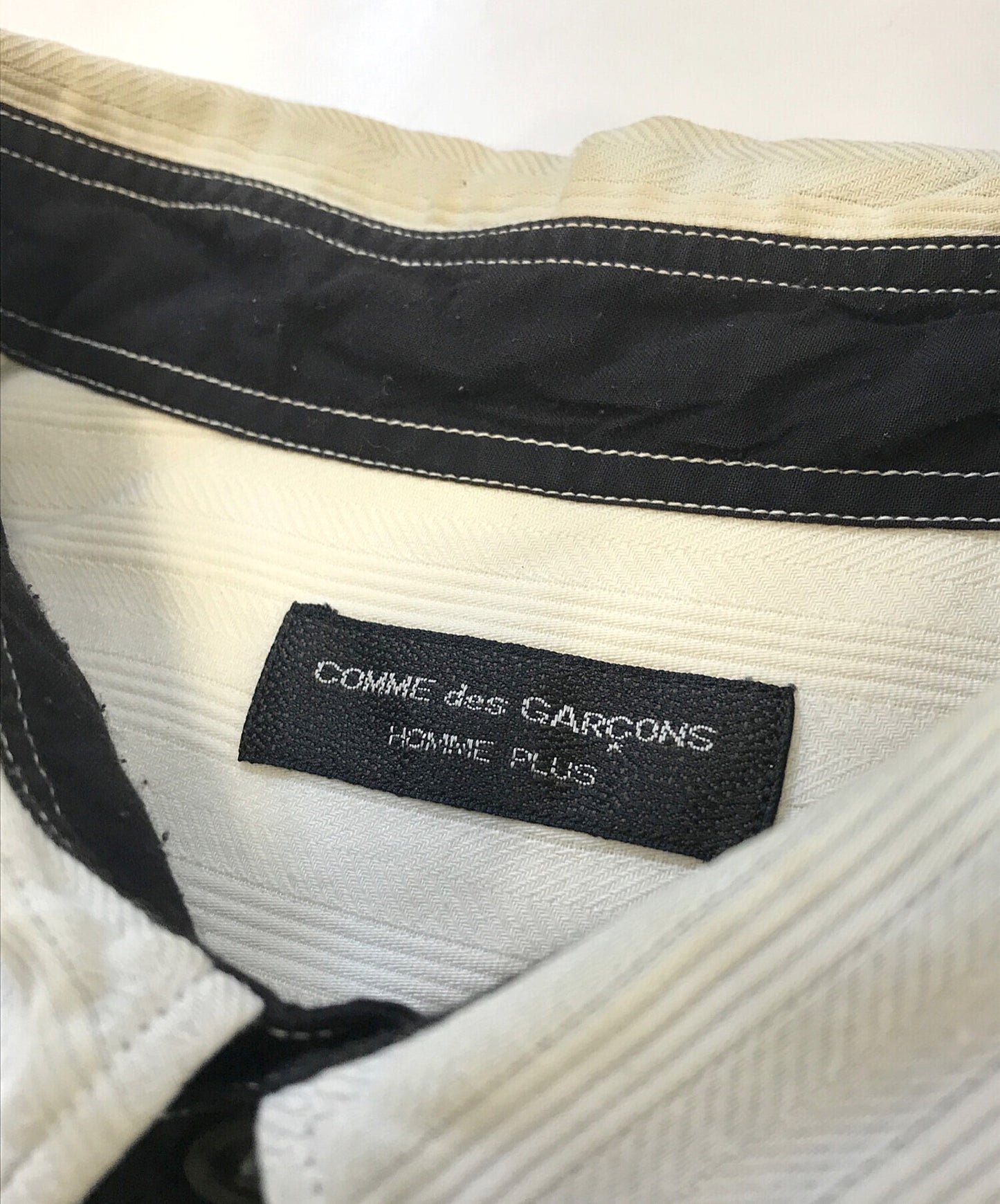 [Pre-owned] COMME des GARCONS HOMME PLUS 90's wrinkled bicolor shirt PB-050580
