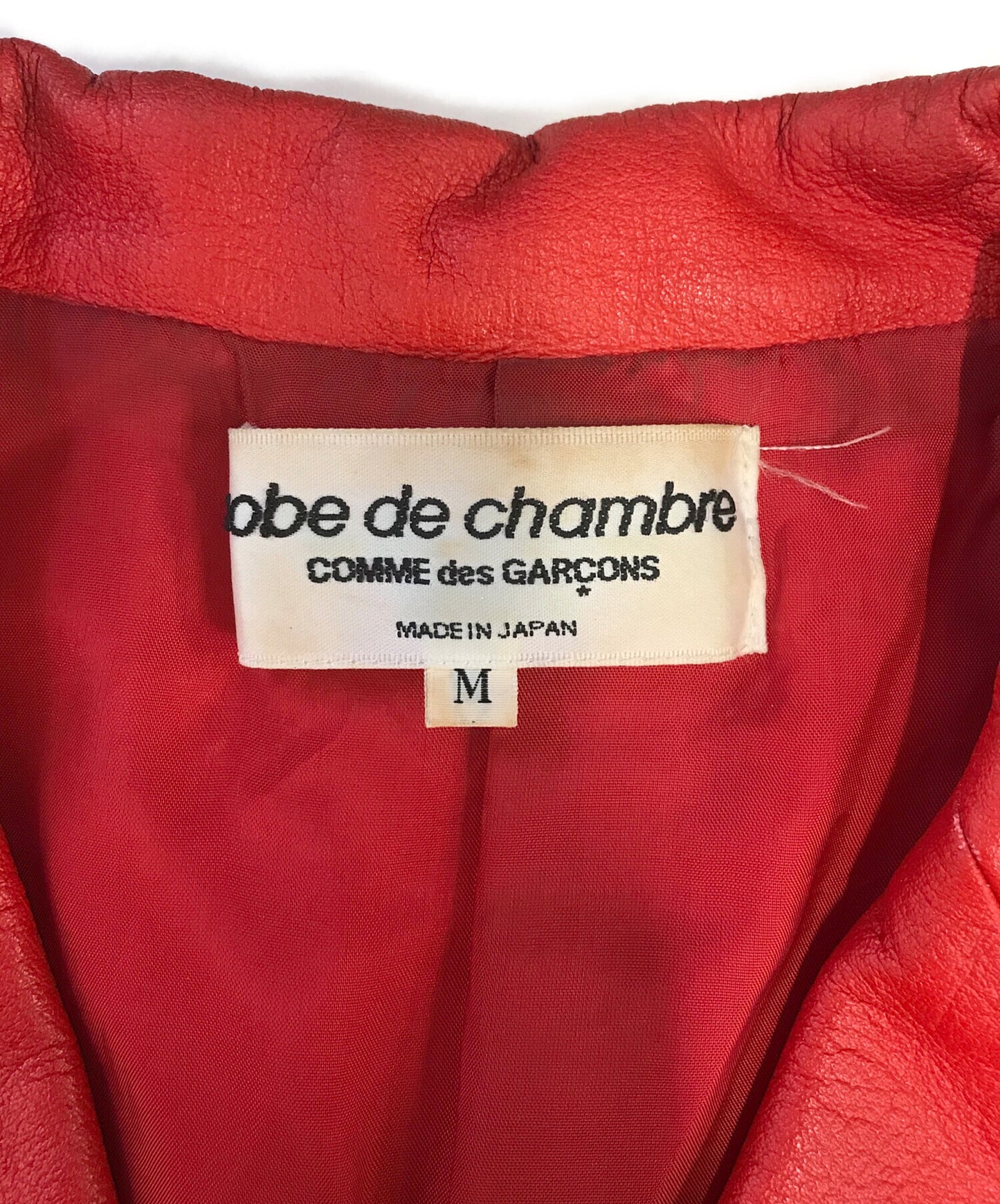 [Pre-owned] ROBE DE CHAMBRE COMME DES GARCONS Bicolor F leather jacket RJ-04014M