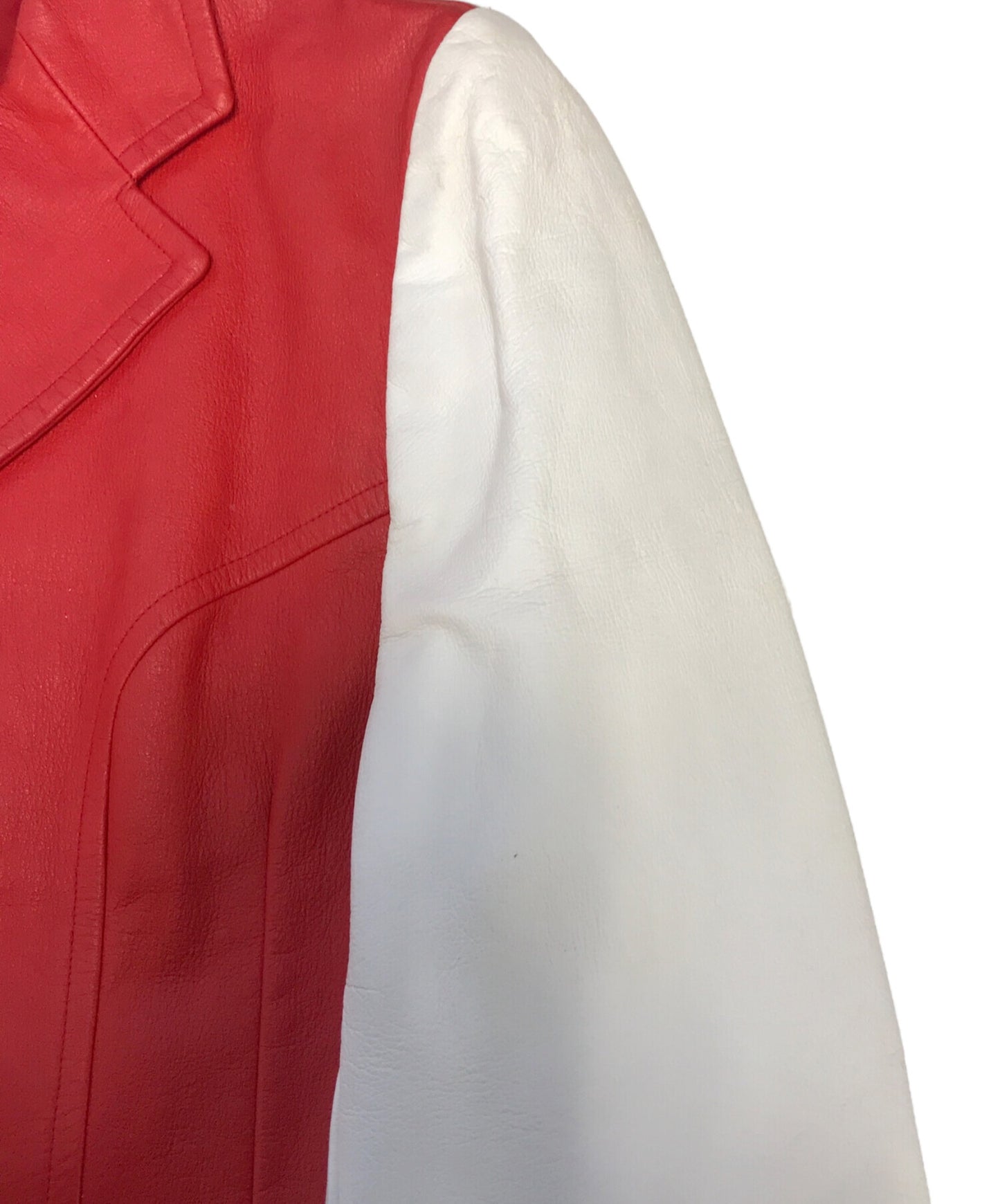 [Pre-owned] ROBE DE CHAMBRE COMME DES GARCONS Bicolor F leather jacket RJ-04014M