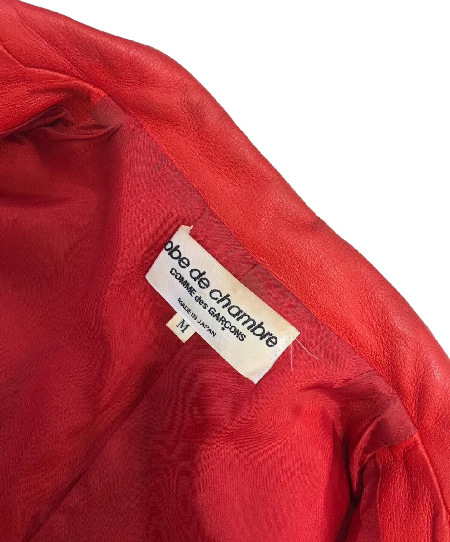 [Pre-owned] ROBE DE CHAMBRE COMME DES GARCONS Bicolor F leather jacket RJ-04014M
