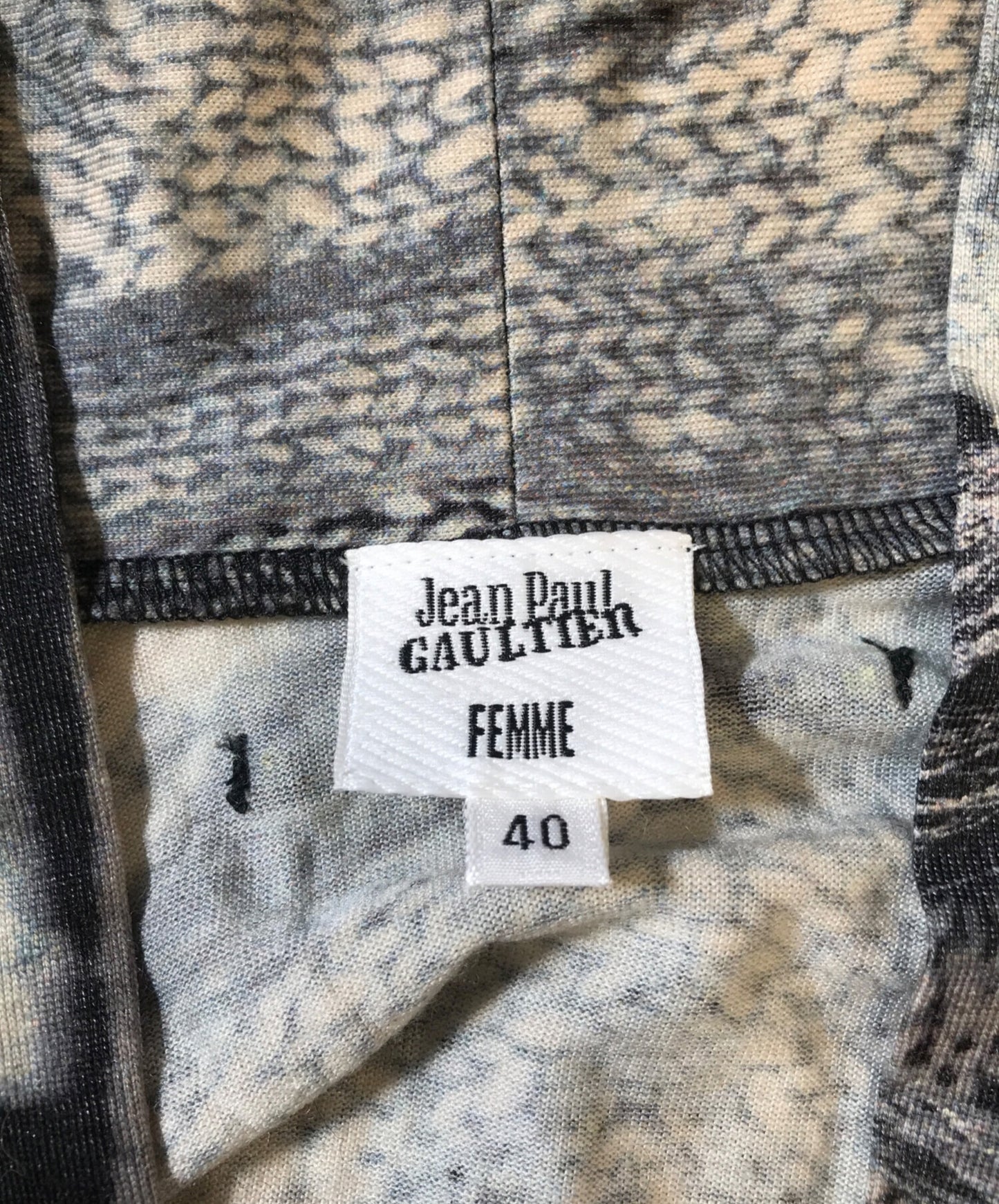 [Pre-owned] Jean Paul Gaultier FEMME Knit-Switched All-Print Power Net Cardigan