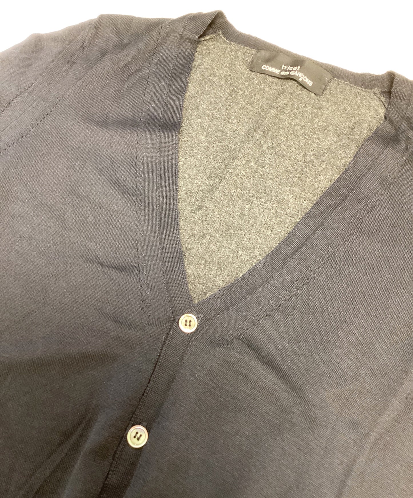 [Pre-owned] tricot COMME des GARCONS Bicolor Knit Cardigan TD-N003