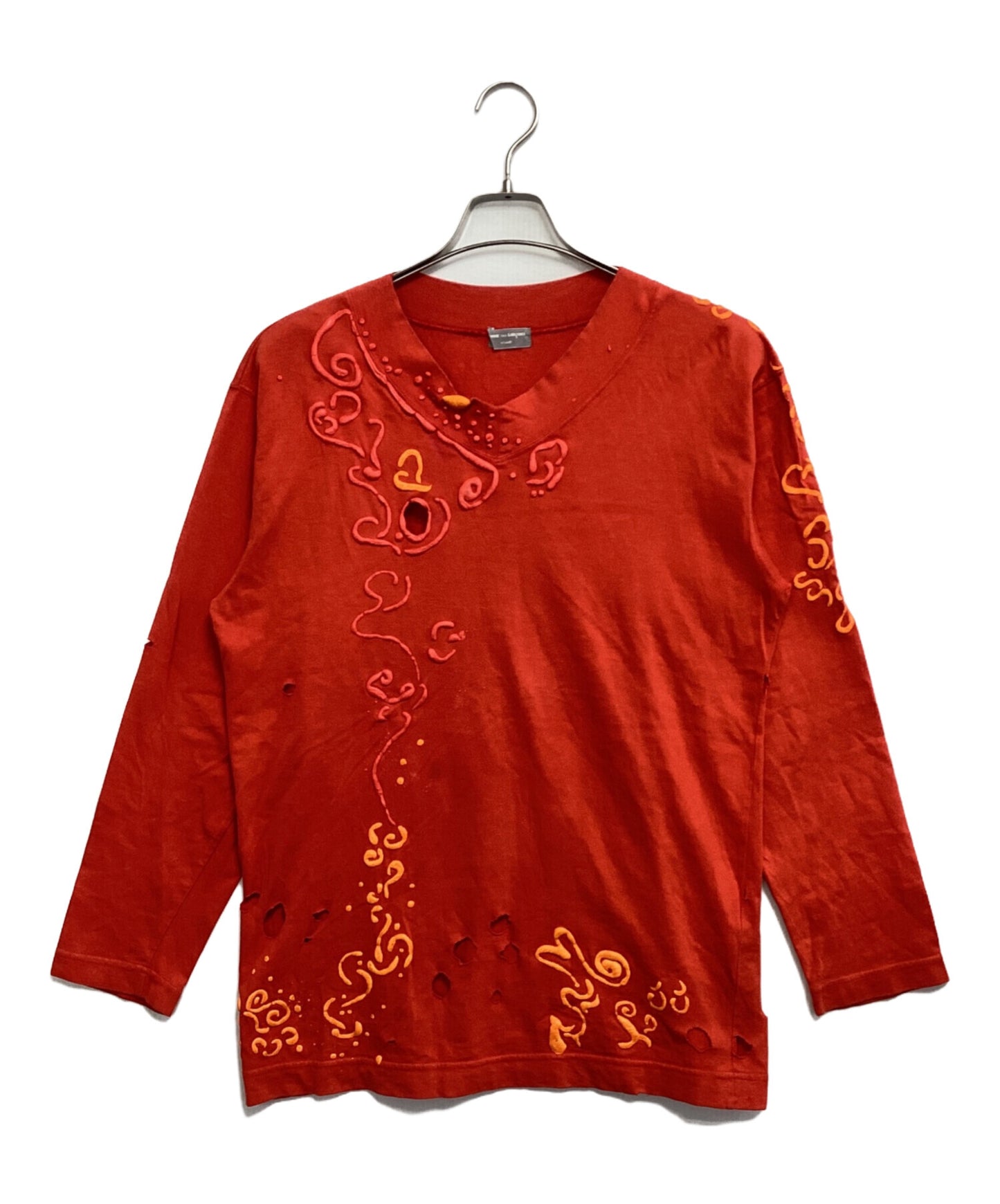 [Pre-owned] COMME des GARCONS HOMME Foam Print Damaged L/S Cut and Sewn HT-100240