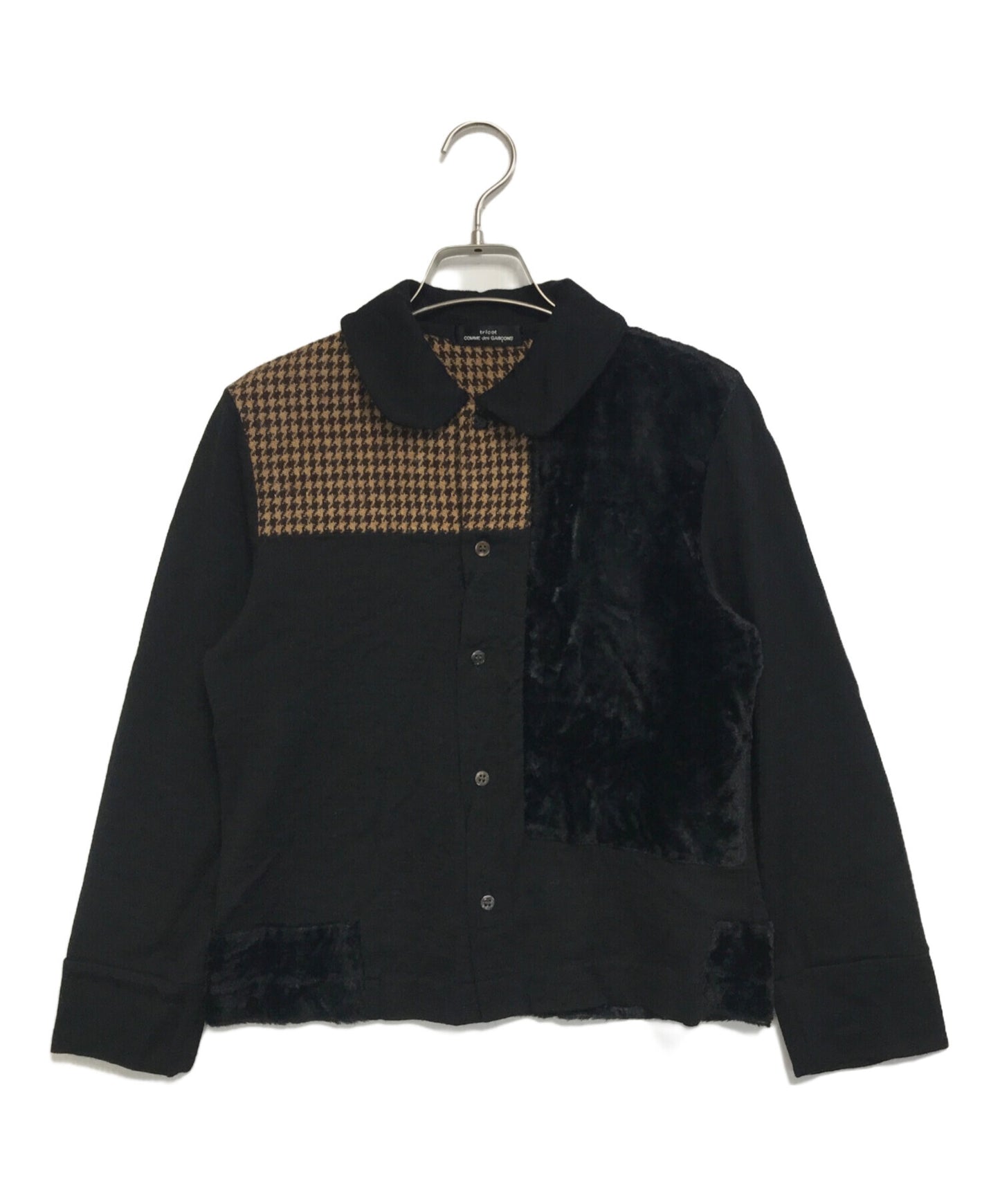 [Pre-owned] tricot COMME des GARCONS Round-collar shirt with different material switching TT-070110