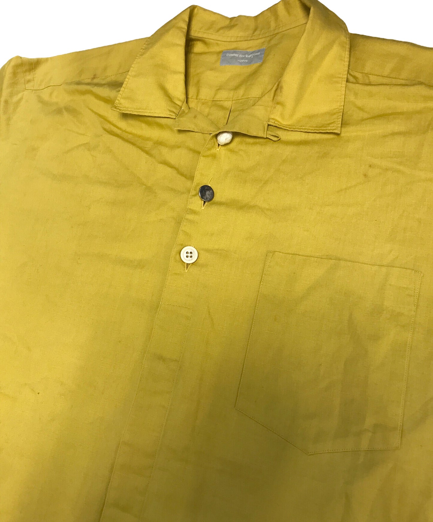 [Pre-owned] COMME des GARCONS HOMME Linen-Blend Open-Collar Shirt HB-020270