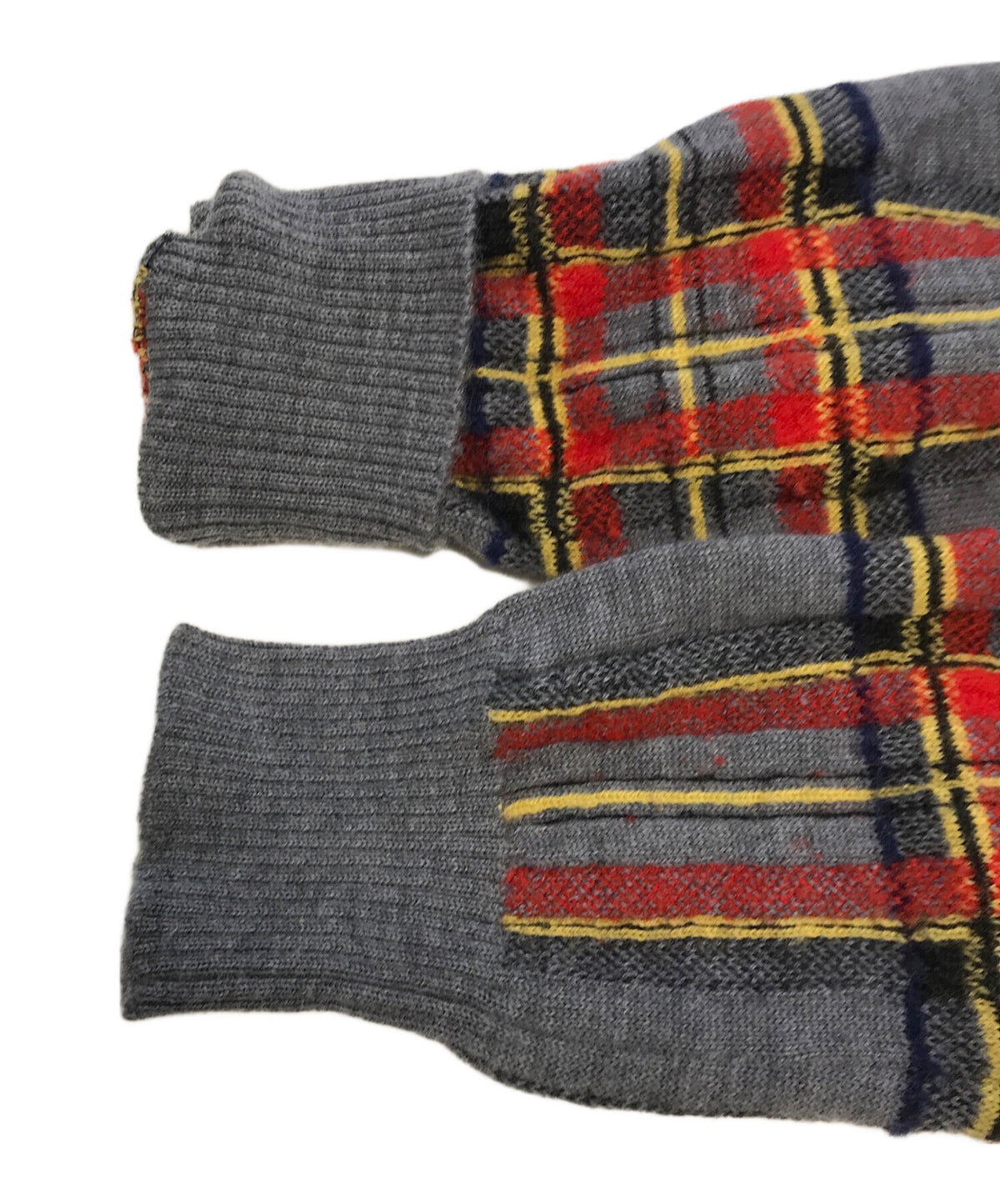 [Pre-owned] TAO COMME des GARCONS Dog-Print × Checkered Knit Sweater TL-N028