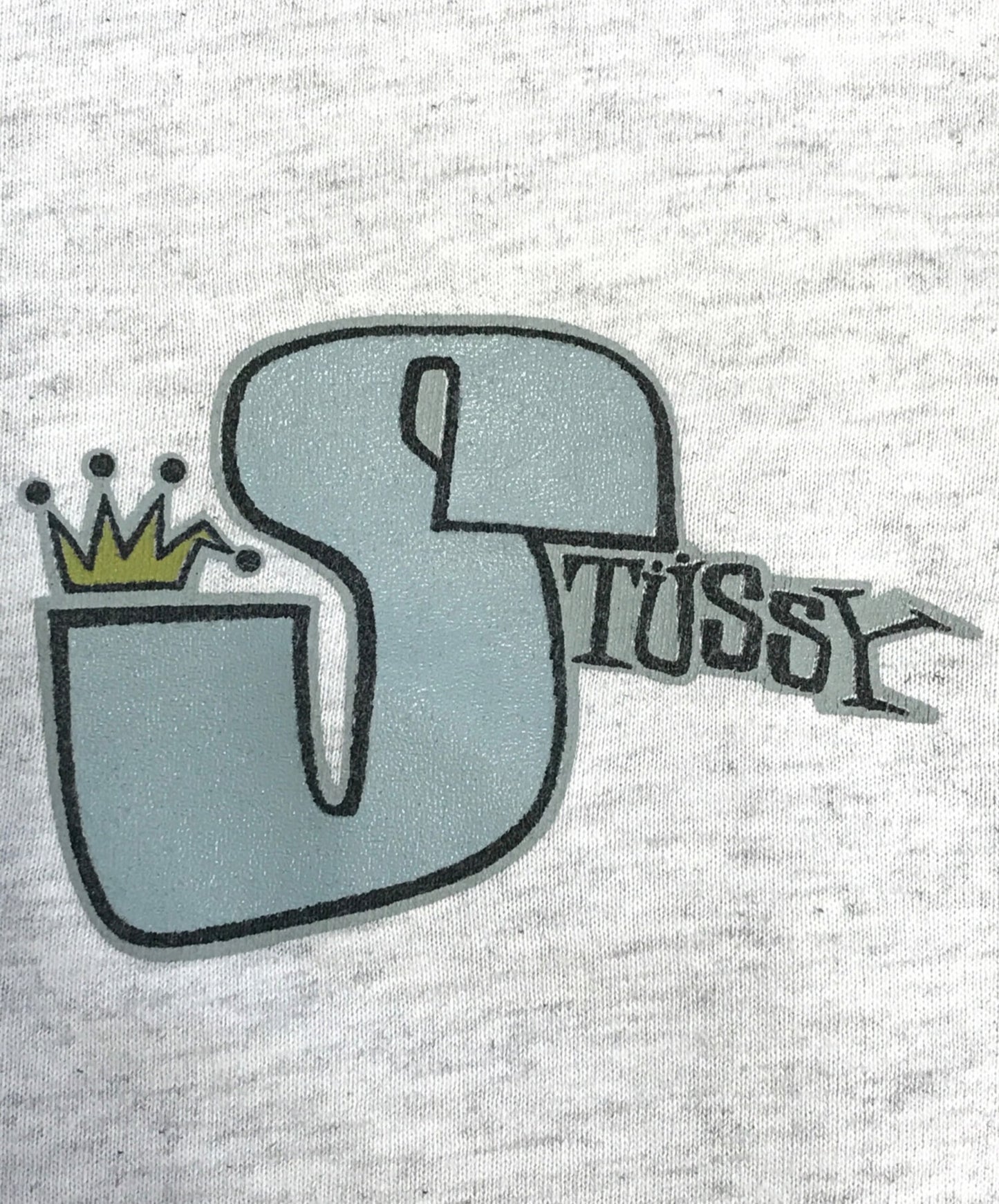 [Pre-owned] stussy T-Shirt with a Crumpled Crown Print