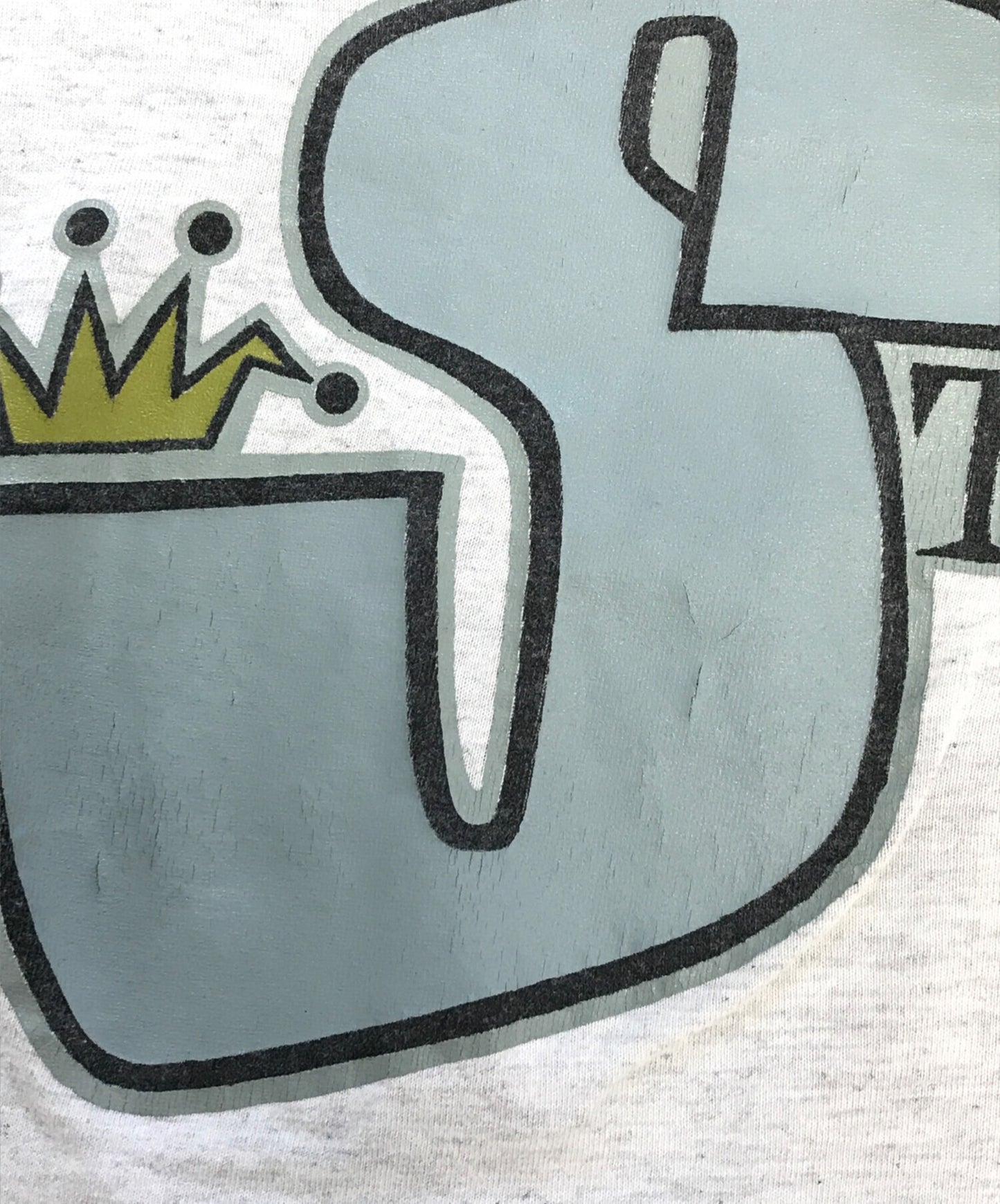 [Pre-owned] stussy T-Shirt with a Crumpled Crown Print