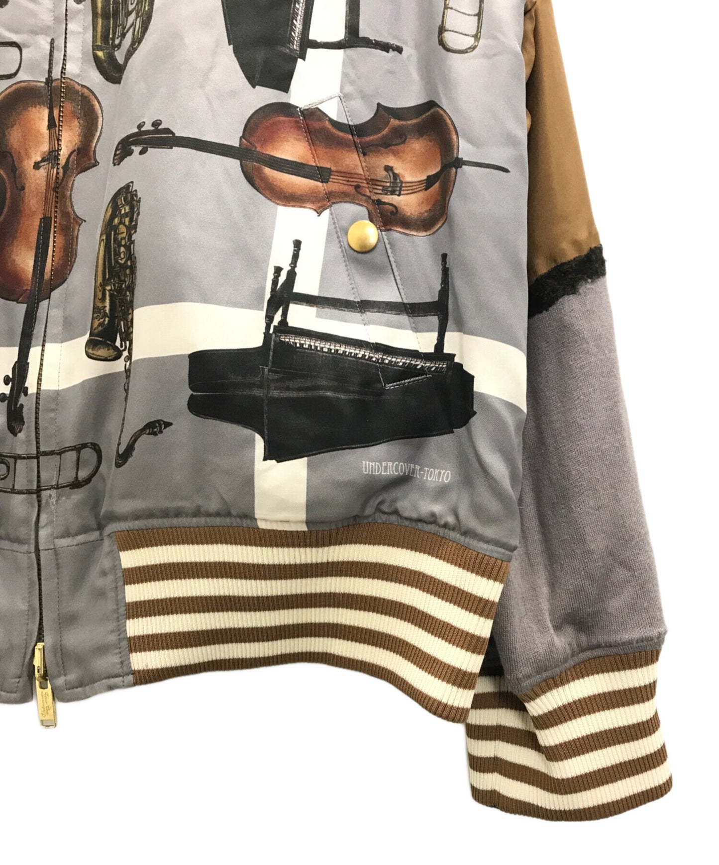 [Pre-owned] UNDERCOVER "PORTRAIT IN JAZZ" reversible silk blouson UCS1206-1