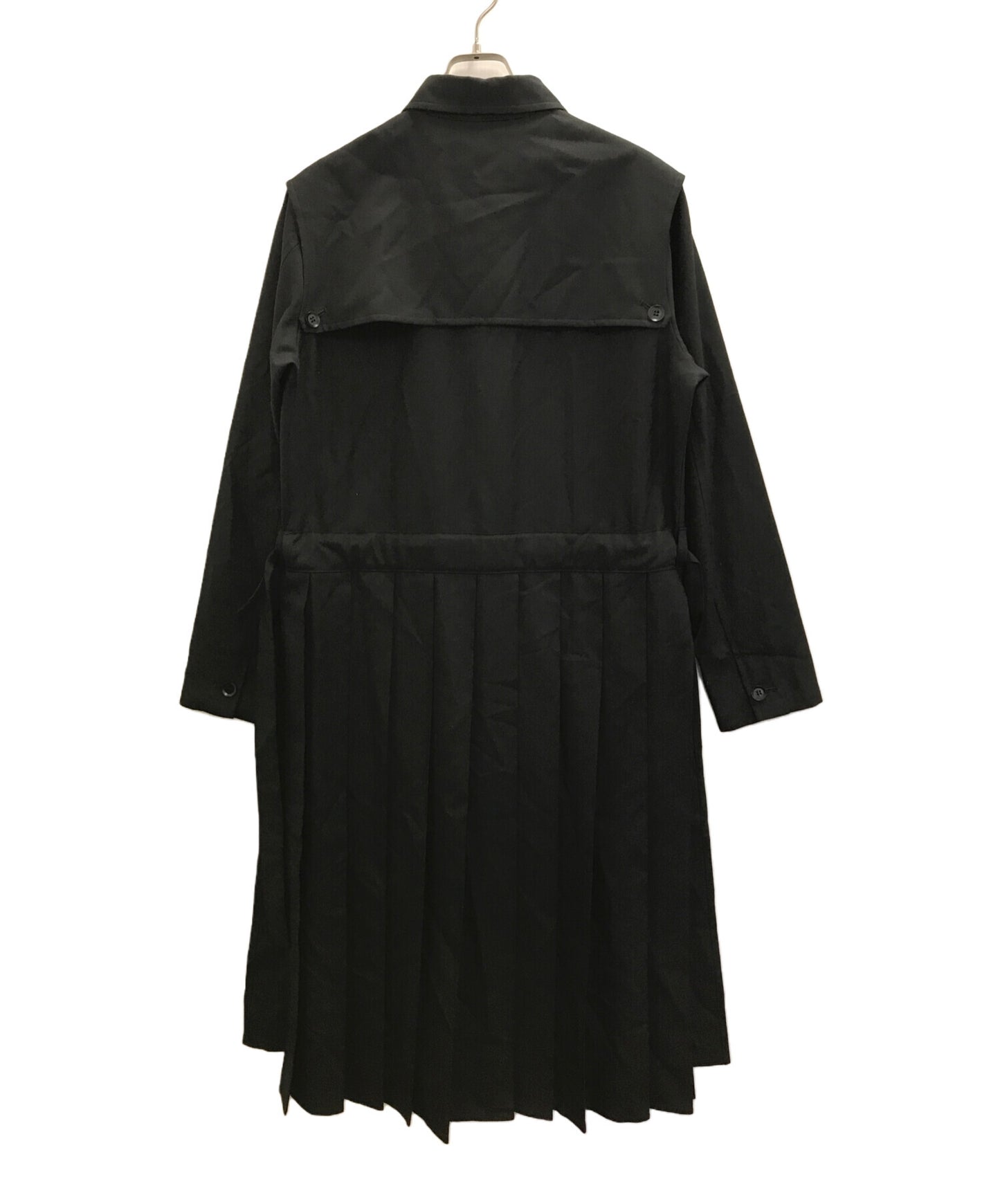 [Pre-owned] GROUND Y 21AW T/W Gabardine Back Pleated Coat GM-B06-100